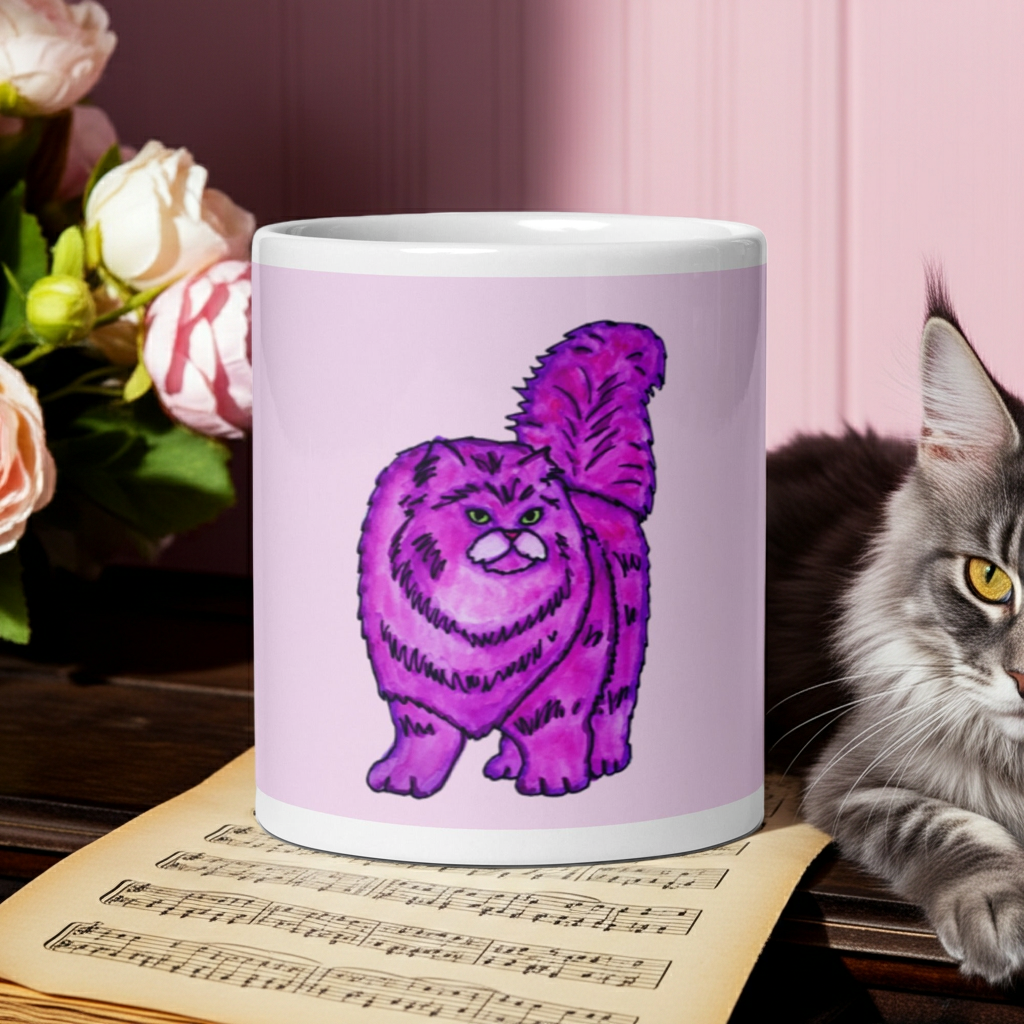 Pink Persian Cat Mug