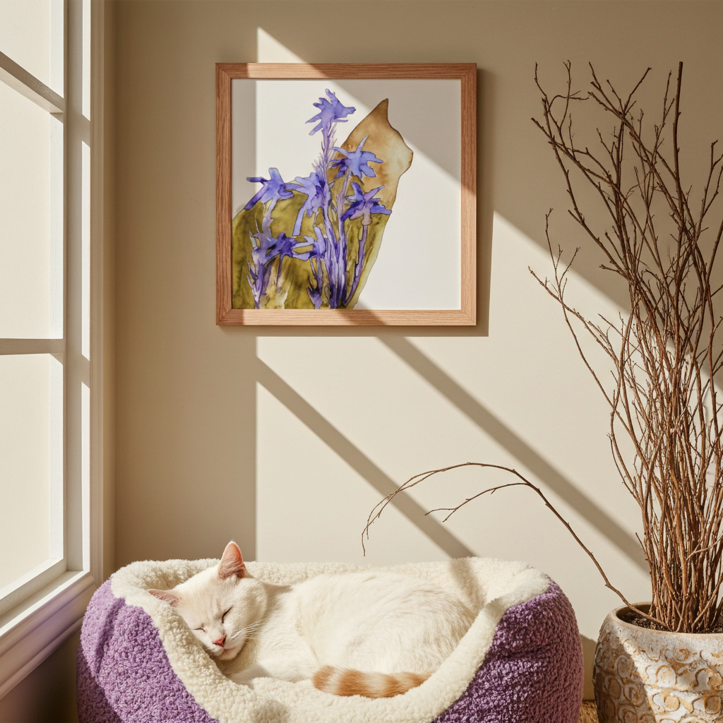 Cat Profile Framed Poster 12x12