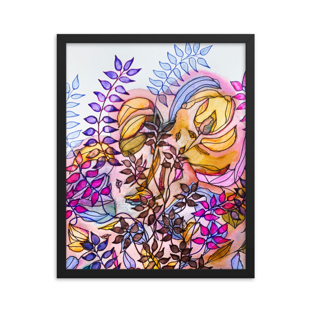 Light Leaves Framed Poster