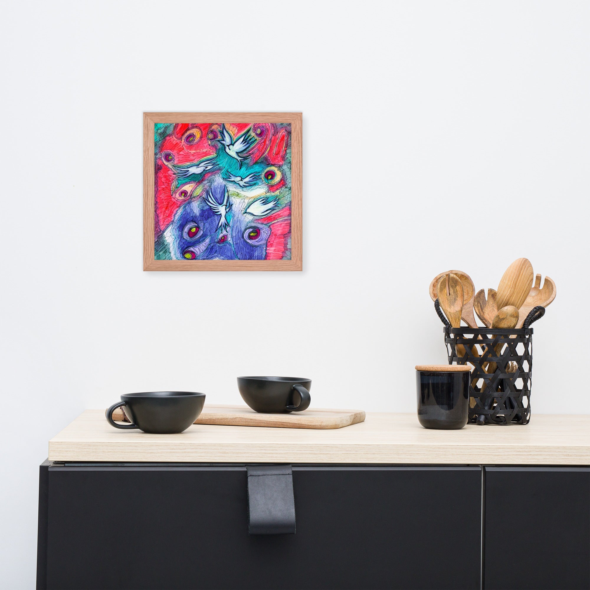 Wind Dancers Abstract Framed Poster