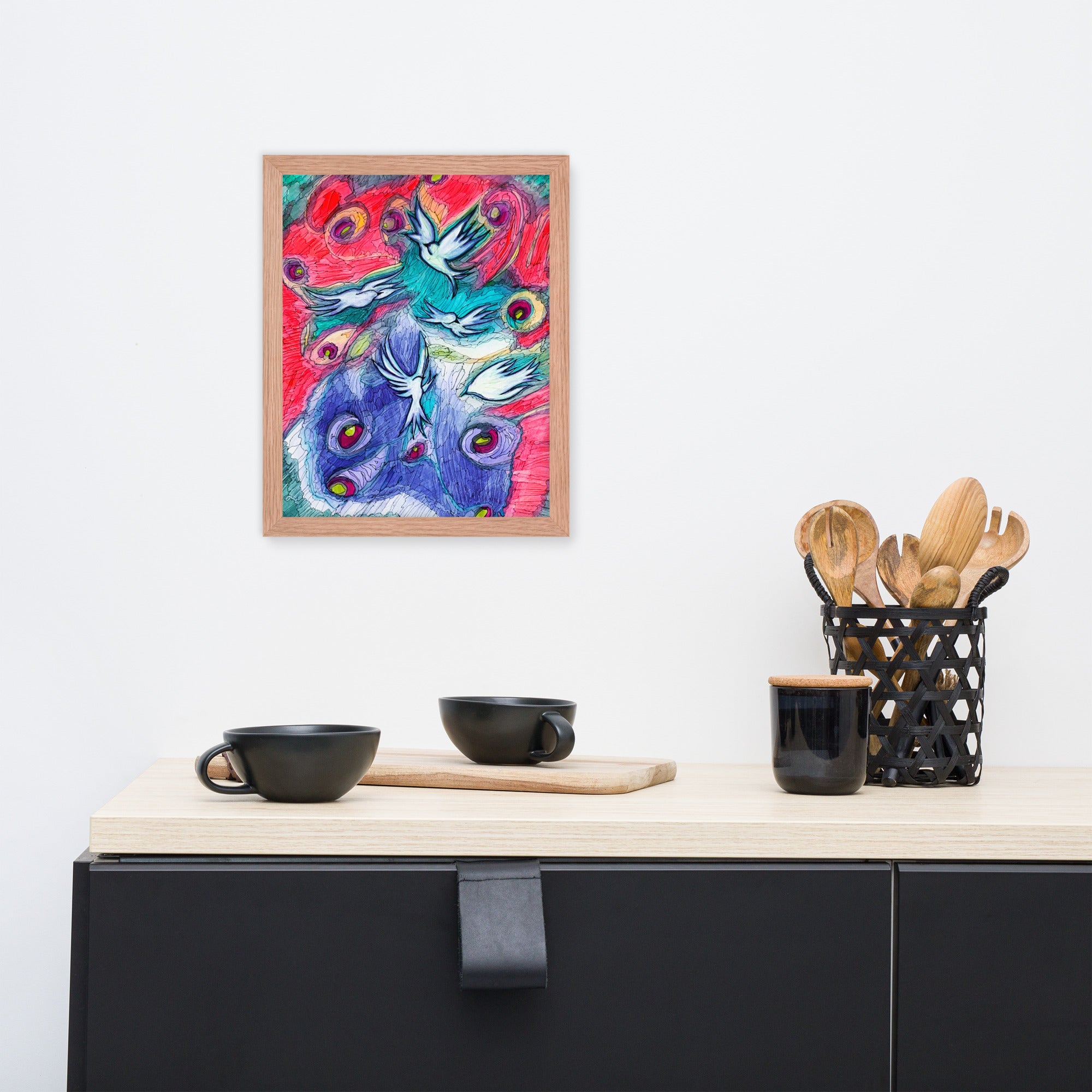 Wind Dancers Abstract Framed Poster