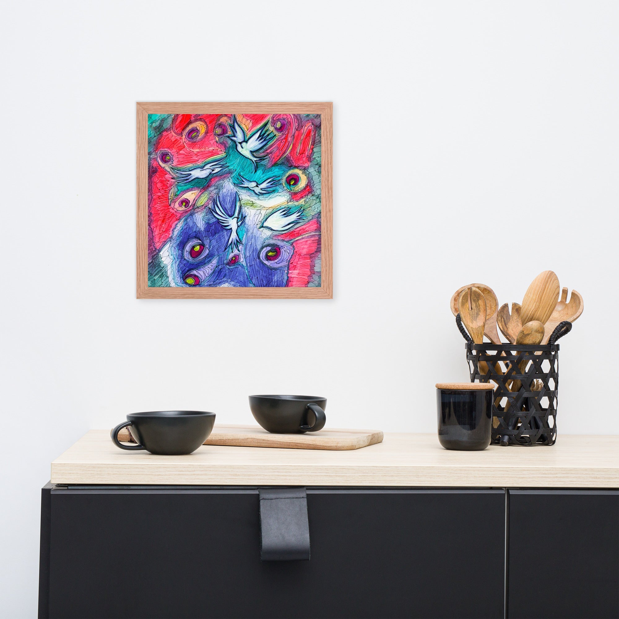 Wind Dancers Abstract Framed Poster