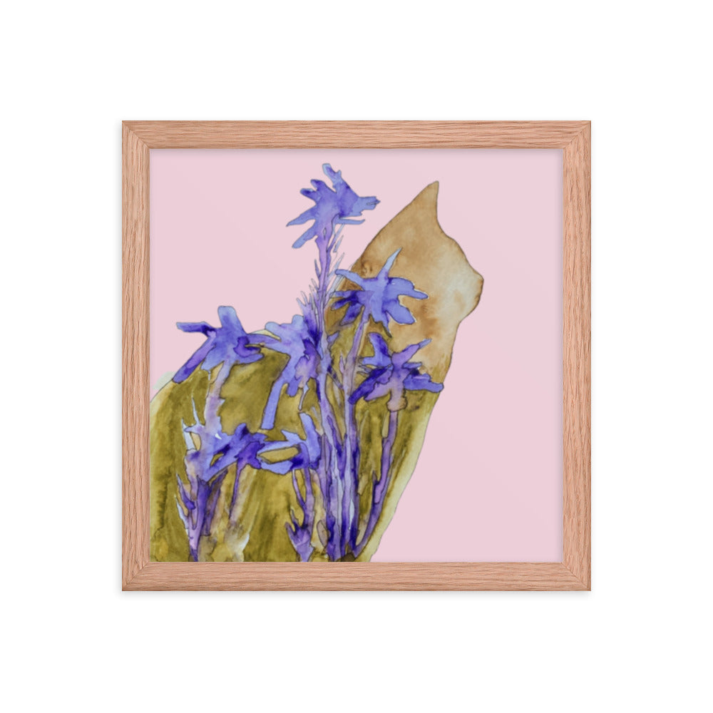 Cat Profile Framed Poster 12x12