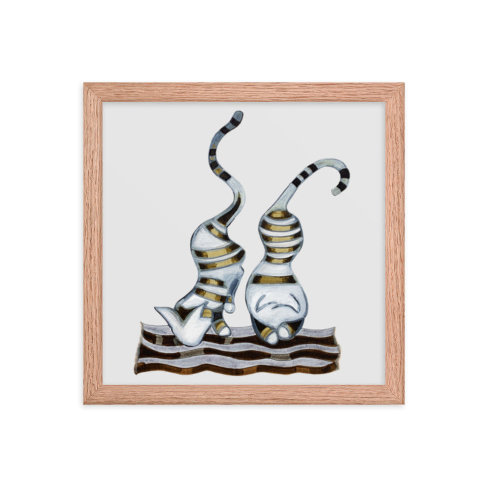 Abstract Cats Framed Poster 12x12