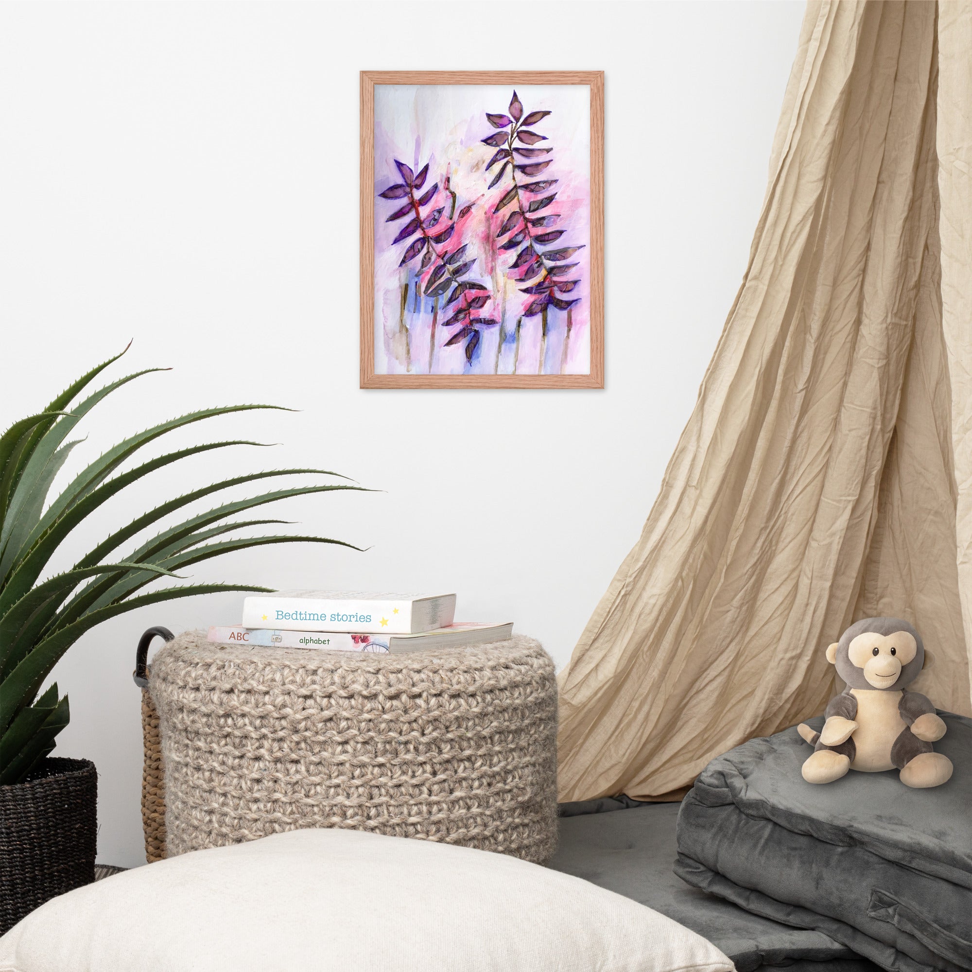 Light Rain Leaves Framed poster - Art Love Decor