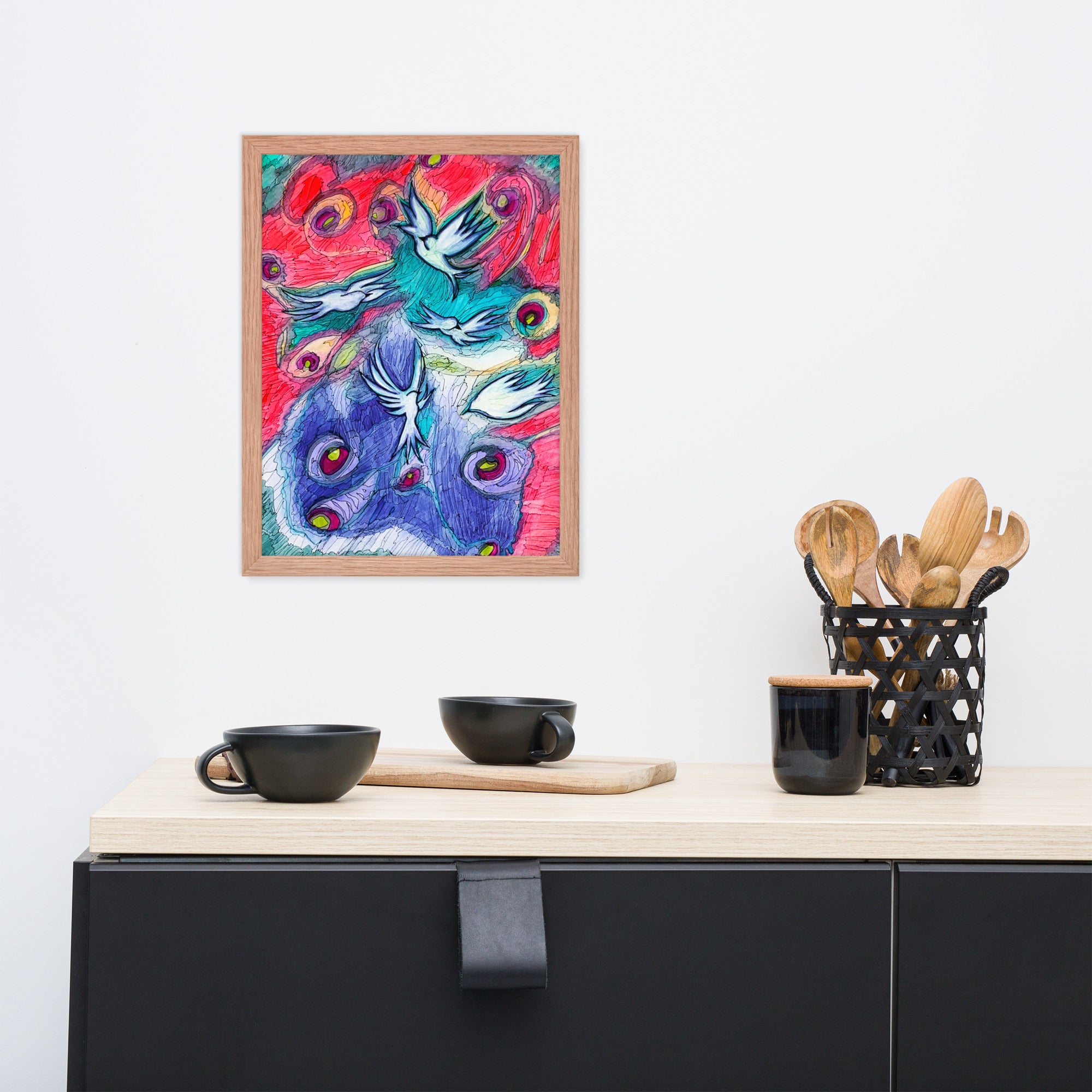 Wind Dancers Abstract Framed Poster