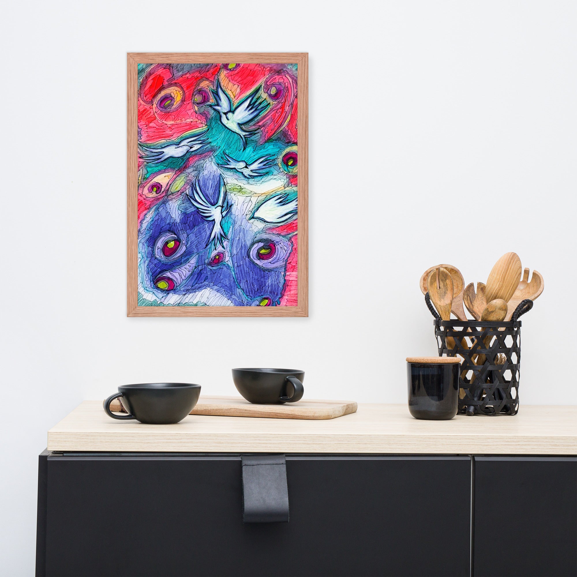 Wind Dancers Abstract Framed Poster
