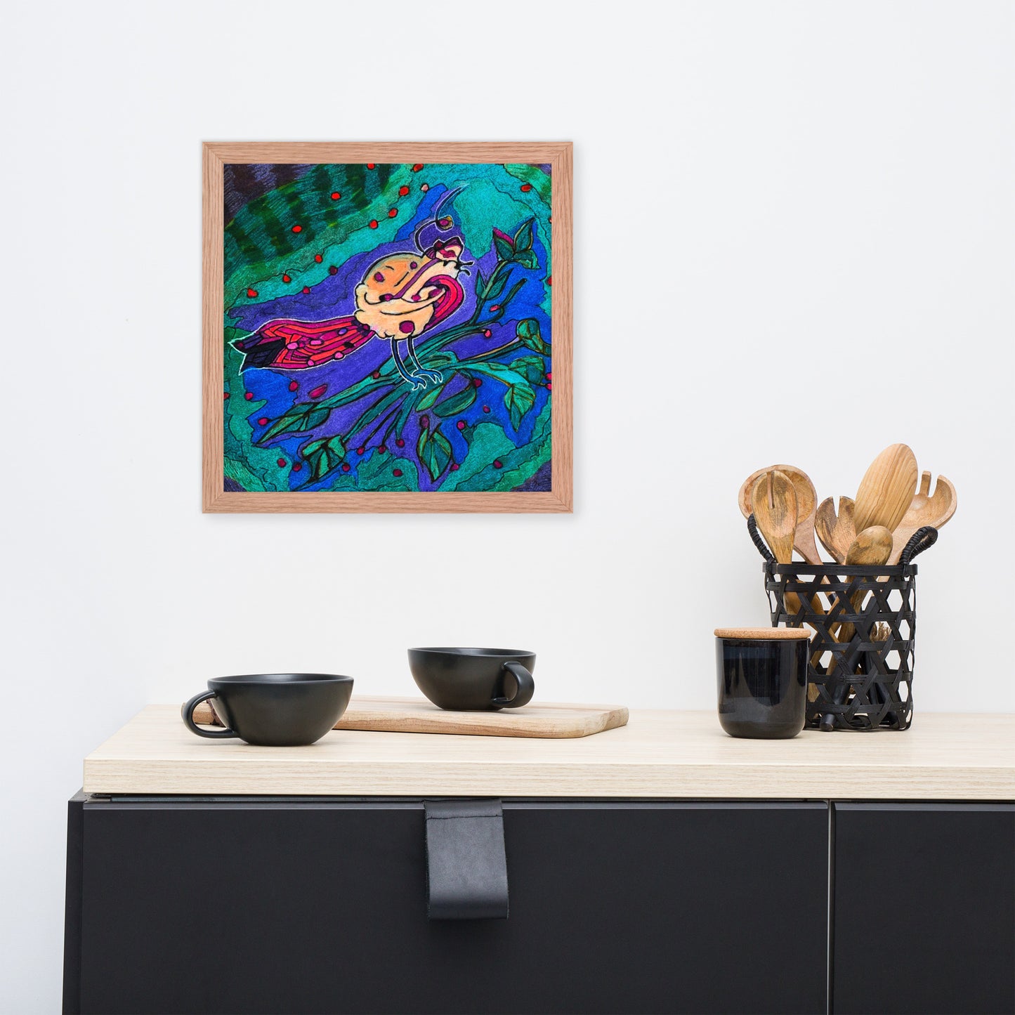 Cherry Chirper Framed poster