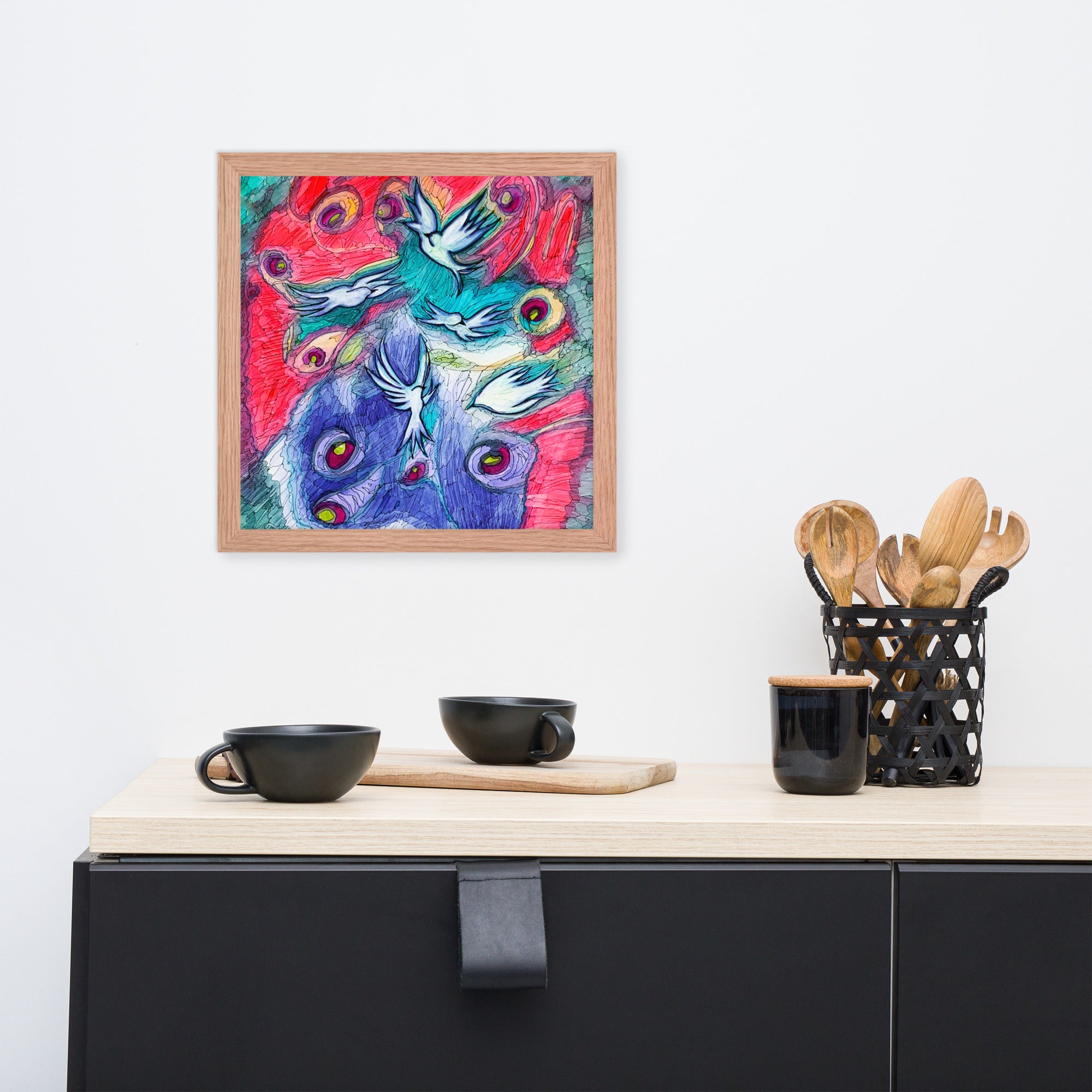 Wind Dancers Abstract Framed Poster
