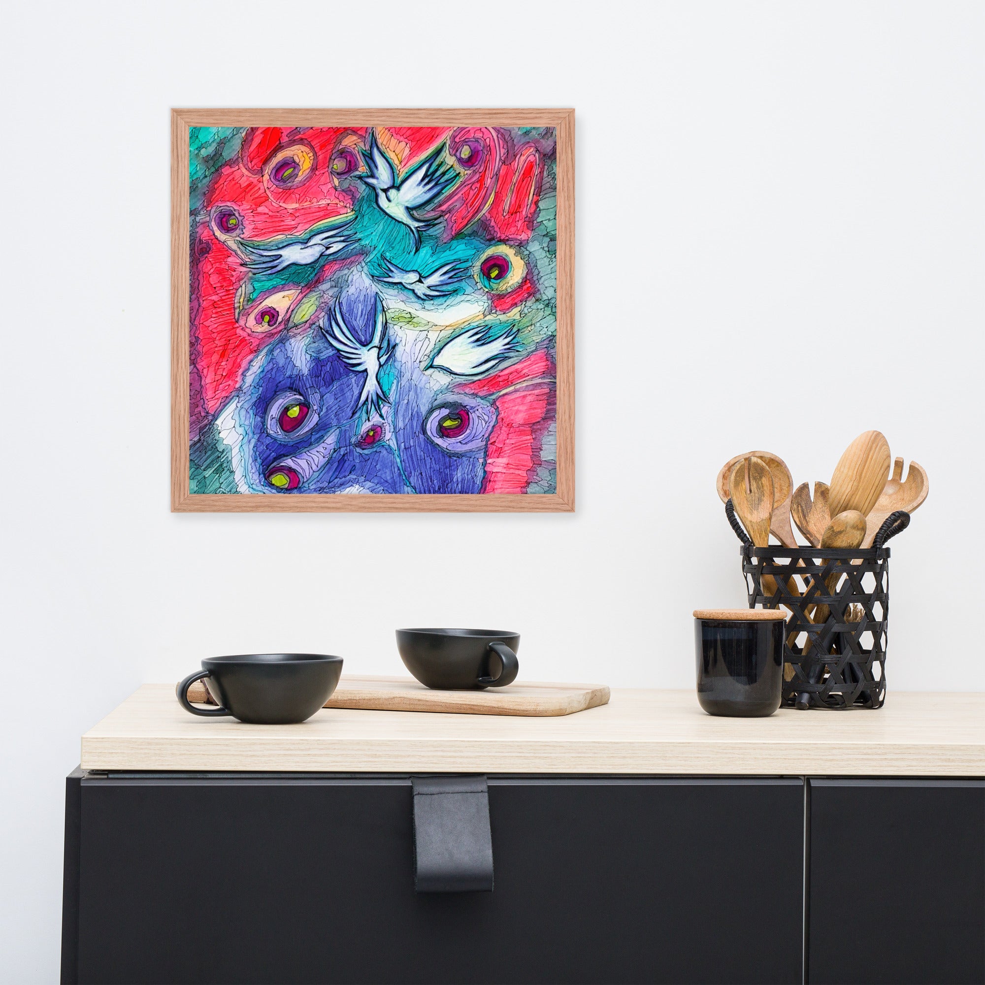 Wind Dancers Abstract Framed Poster