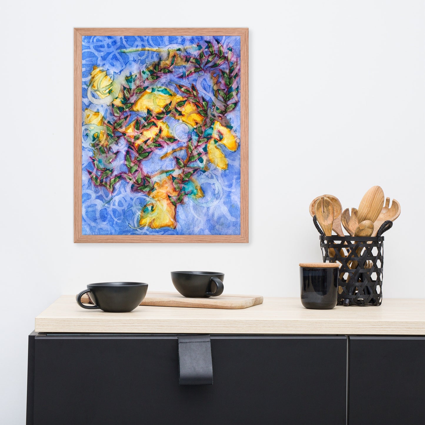 Water Flowers Framed poster - Art Love Decor
