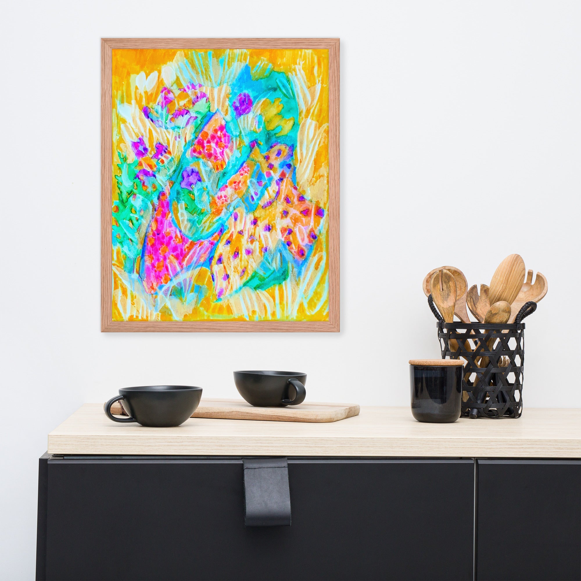 Copper Garden Abstract Framed poster