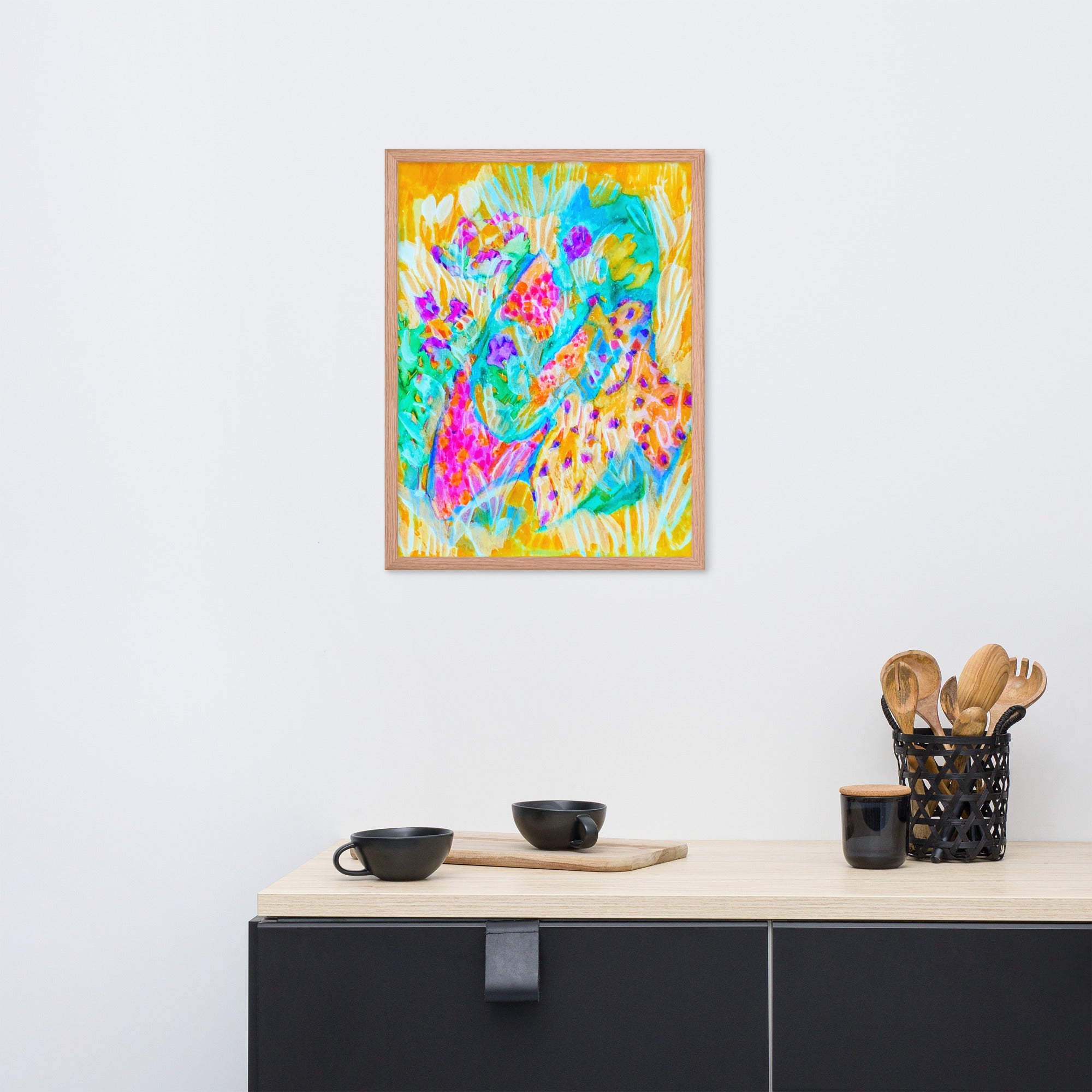 Copper Garden Abstract Framed poster