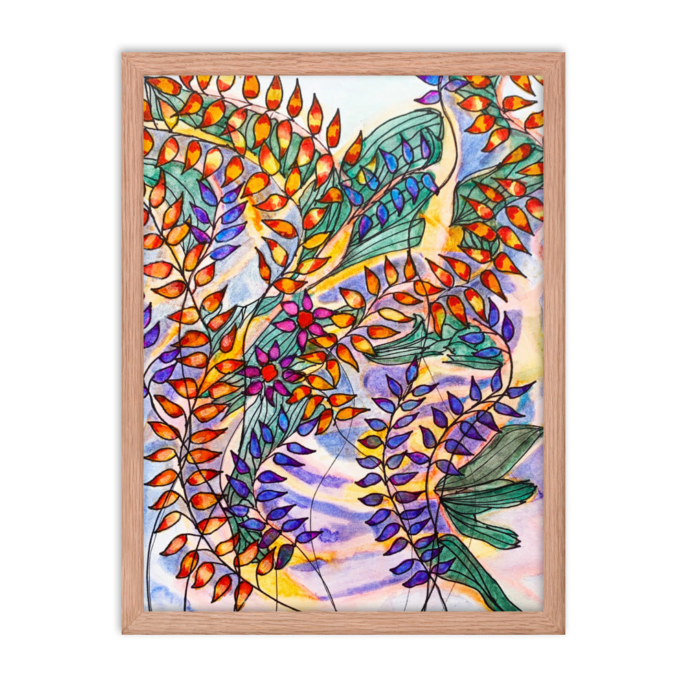 Rust Leaves Framed Poster