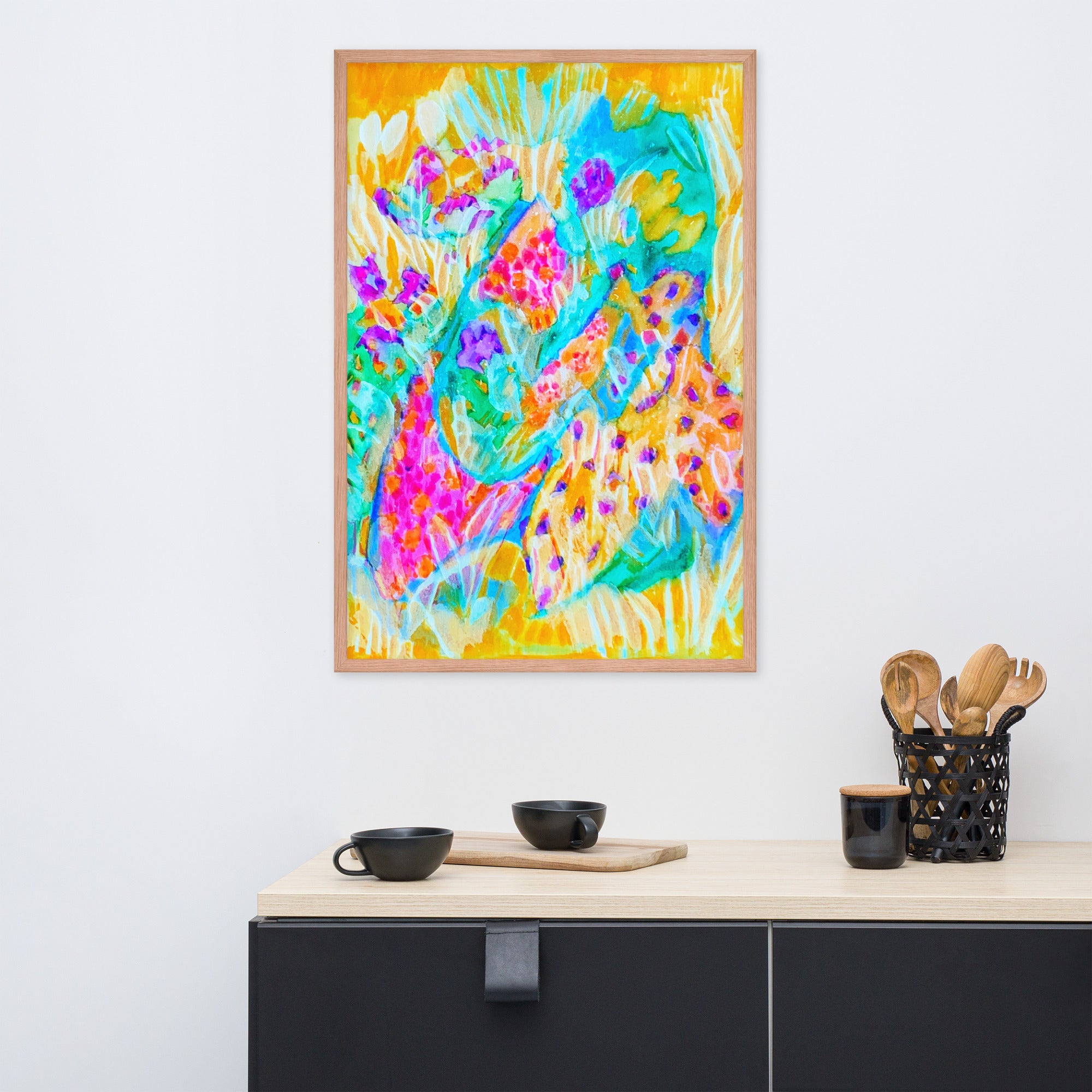 Copper Garden Abstract Framed poster