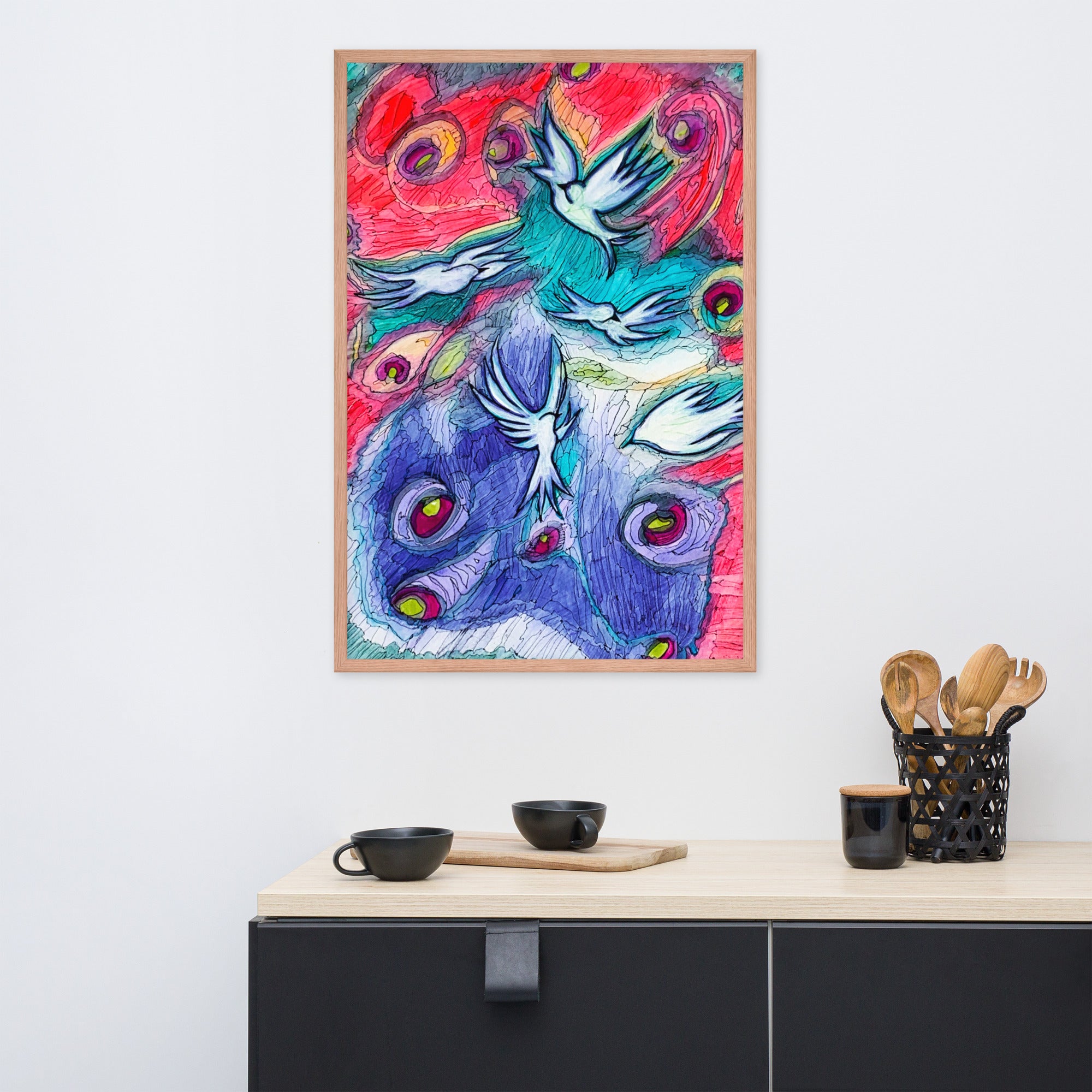 Wind Dancers Abstract Framed Poster