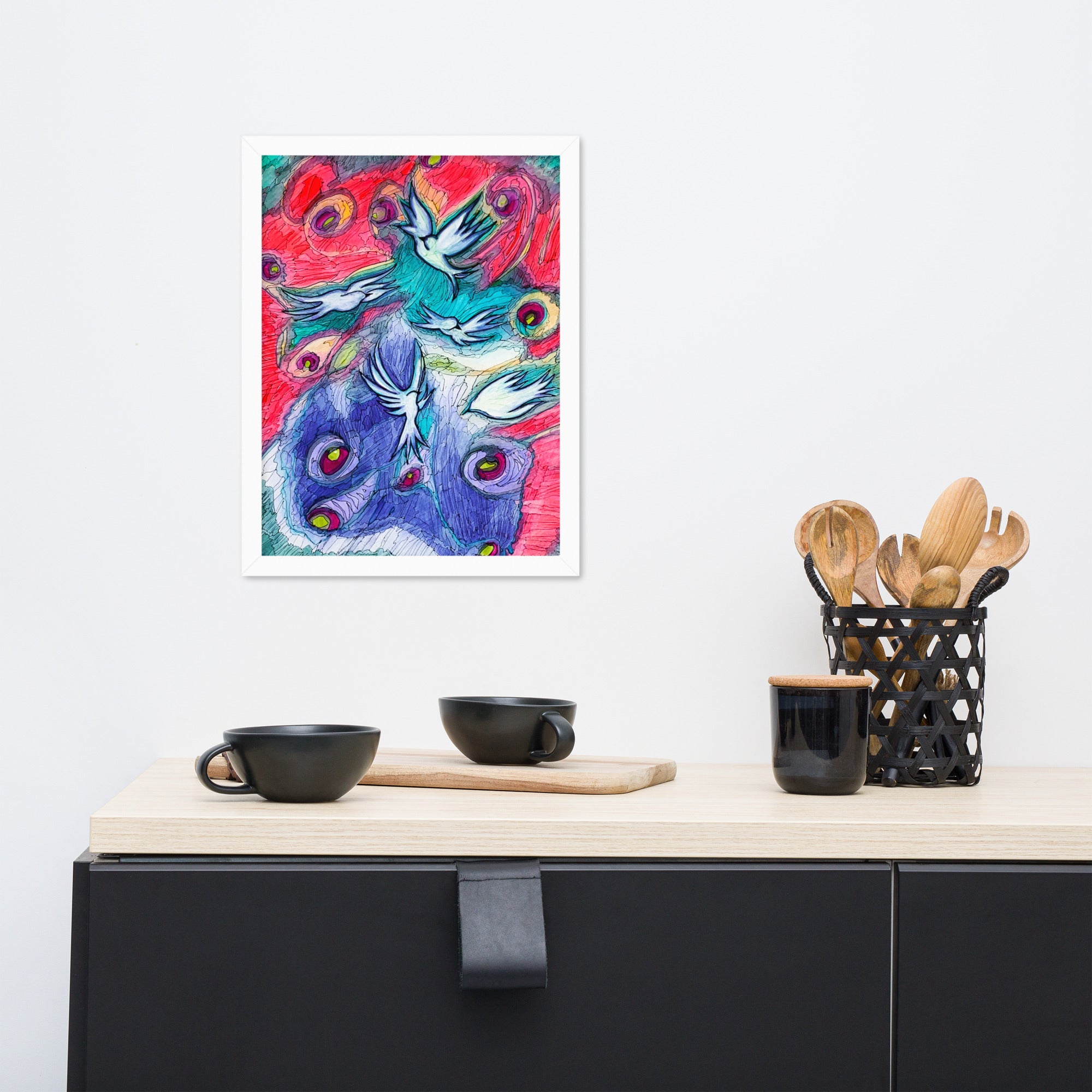 Wind Dancers Abstract Framed Poster