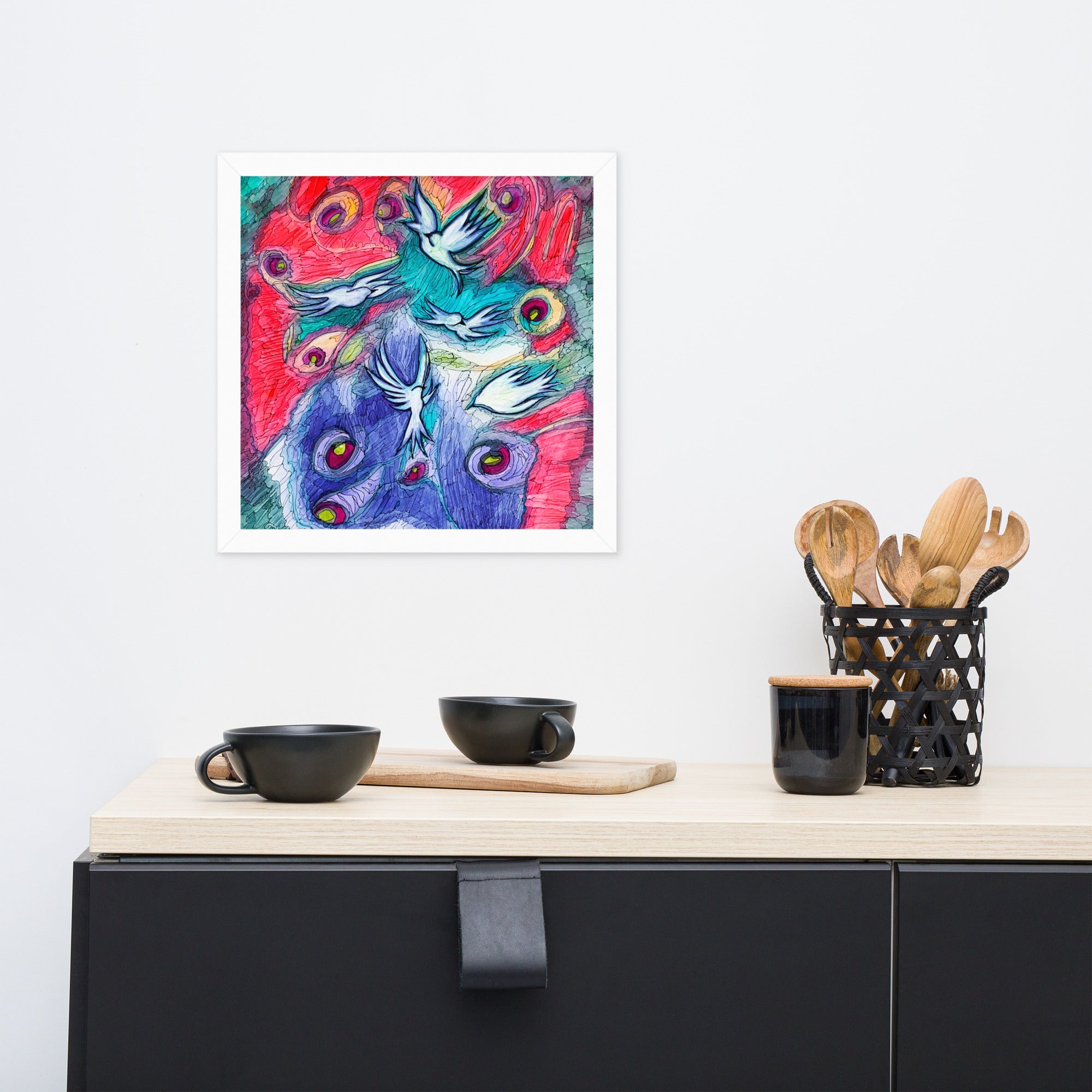 Wind Dancers Abstract Framed Poster