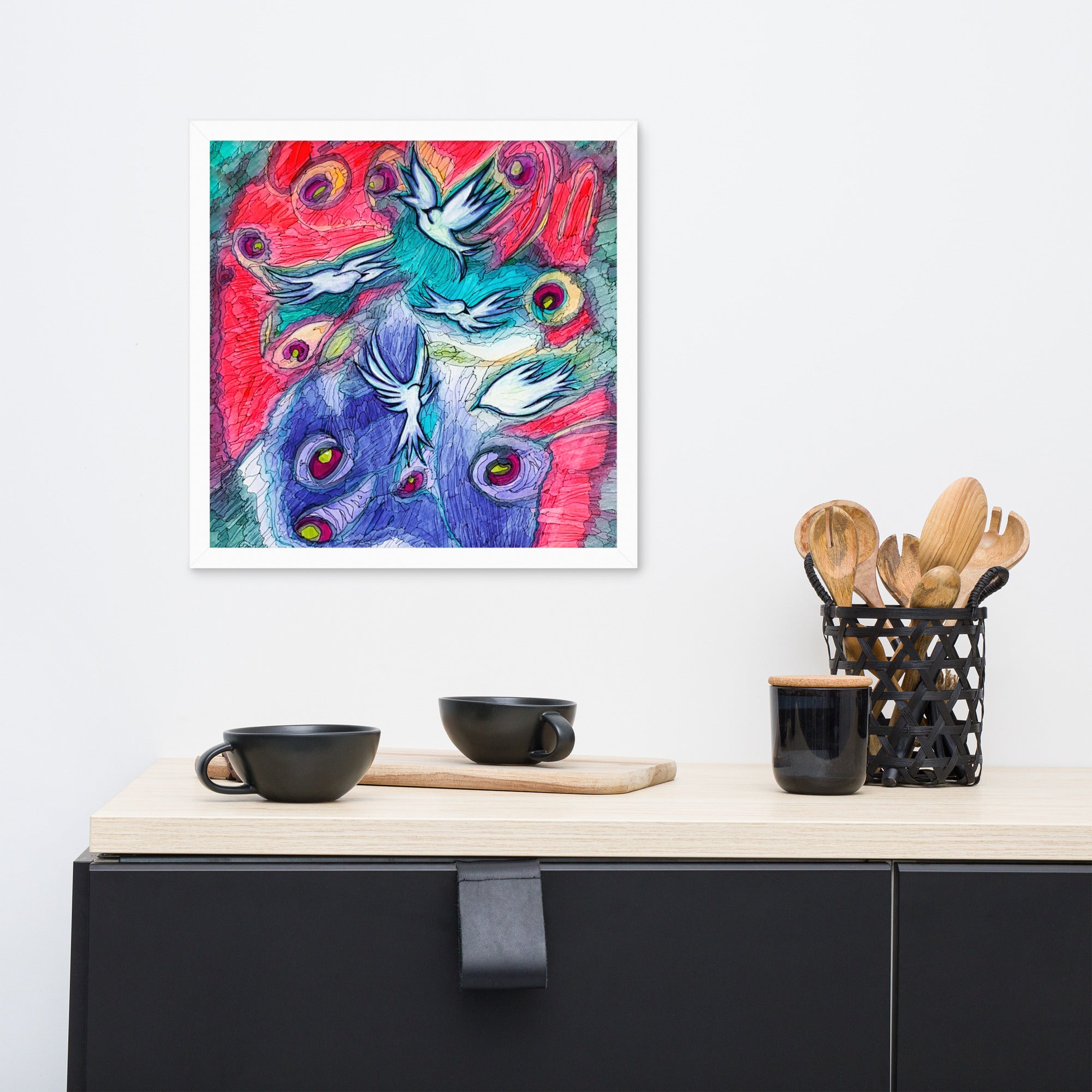 Wind Dancers Abstract Framed Poster