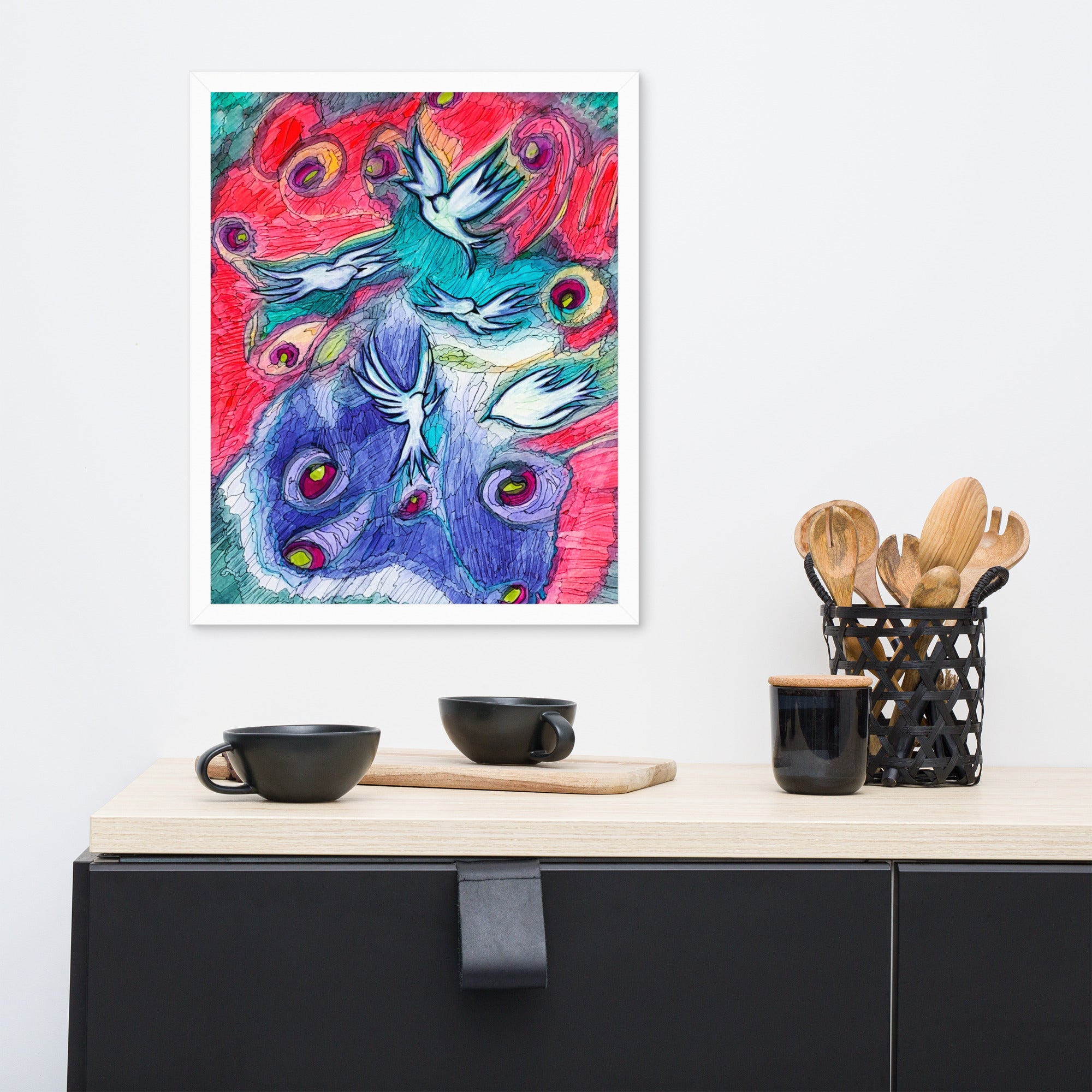 Wind Dancers Abstract Framed Poster