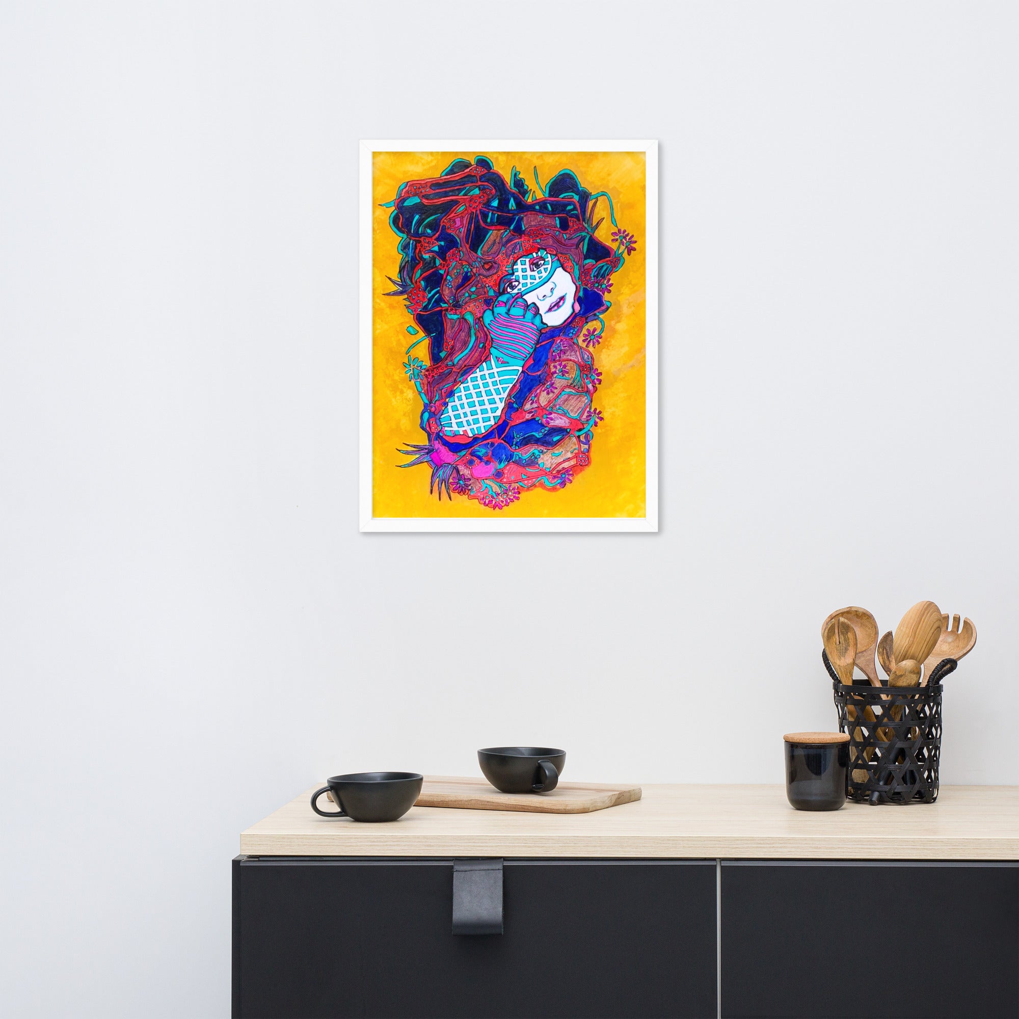 Jester Abstract Framed Poster