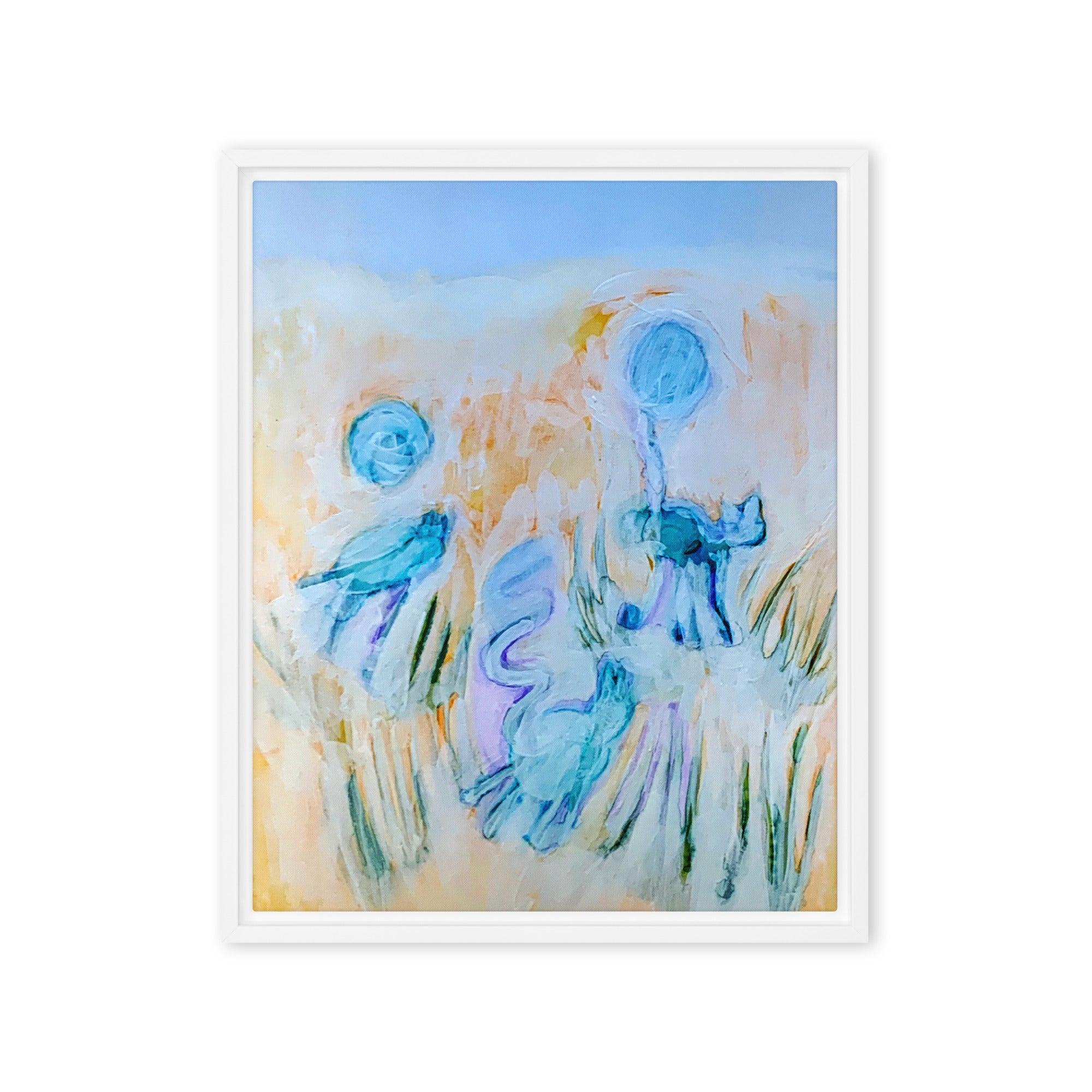 Softly Abstract Canvas Print Framed