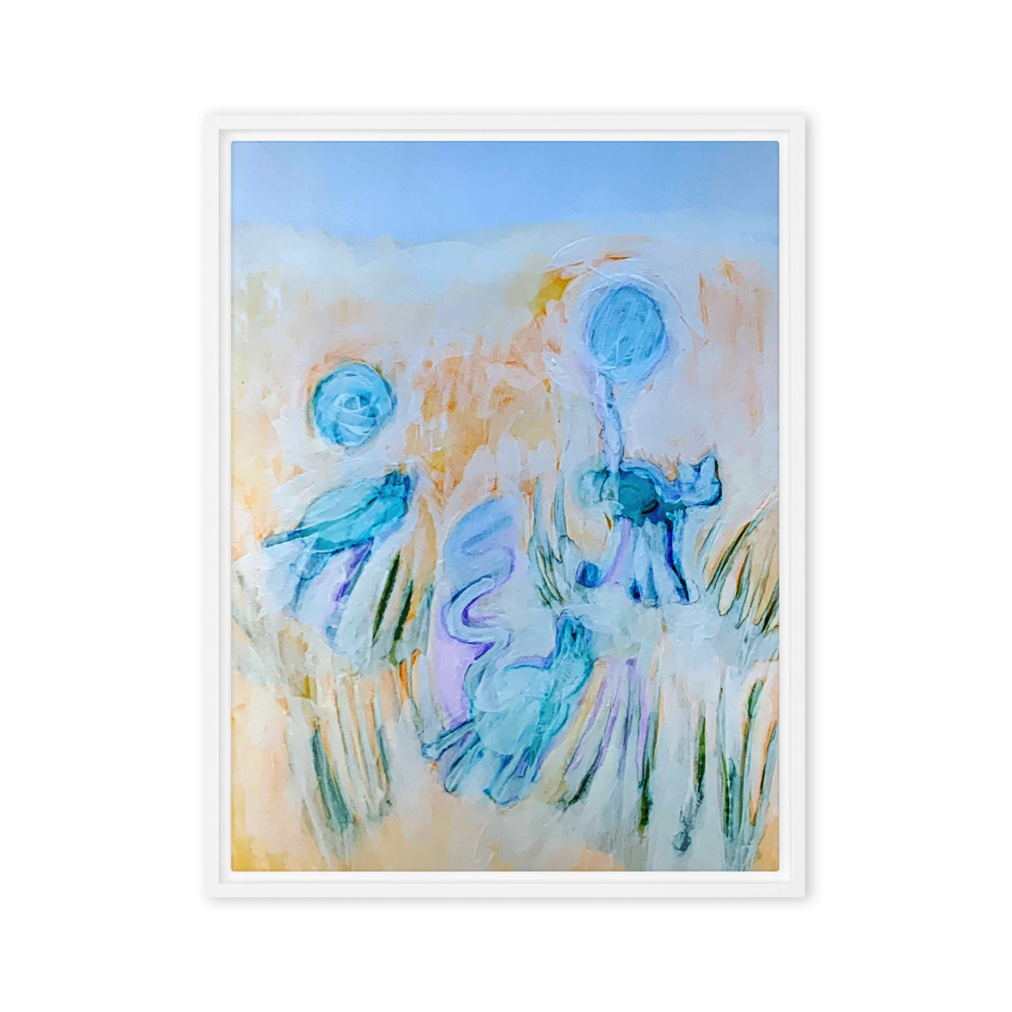 Softly Abstract Canvas Print Framed