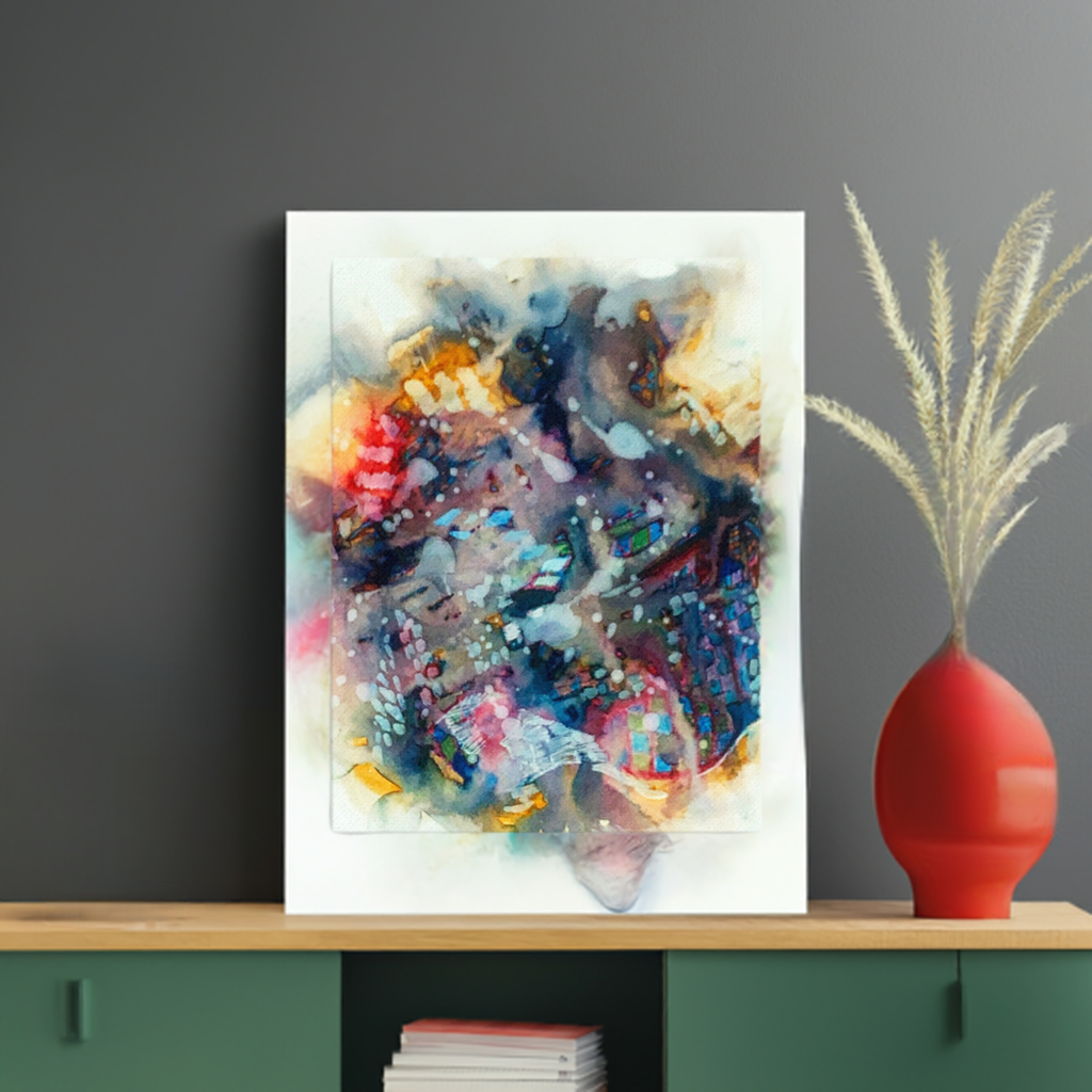 Nightlife Abstract Canvas Print Unframed