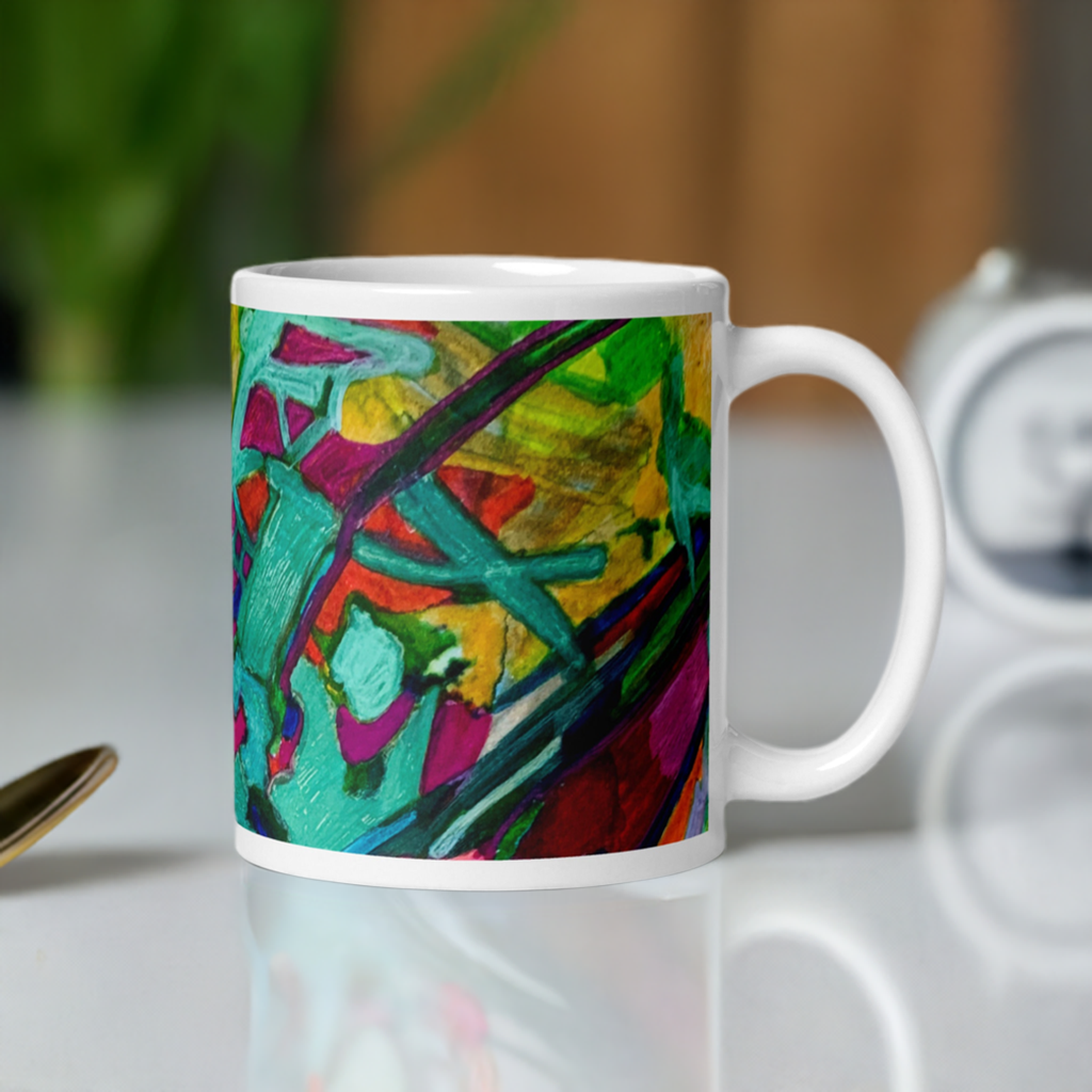 Overgrown Bridge Abstract Mug