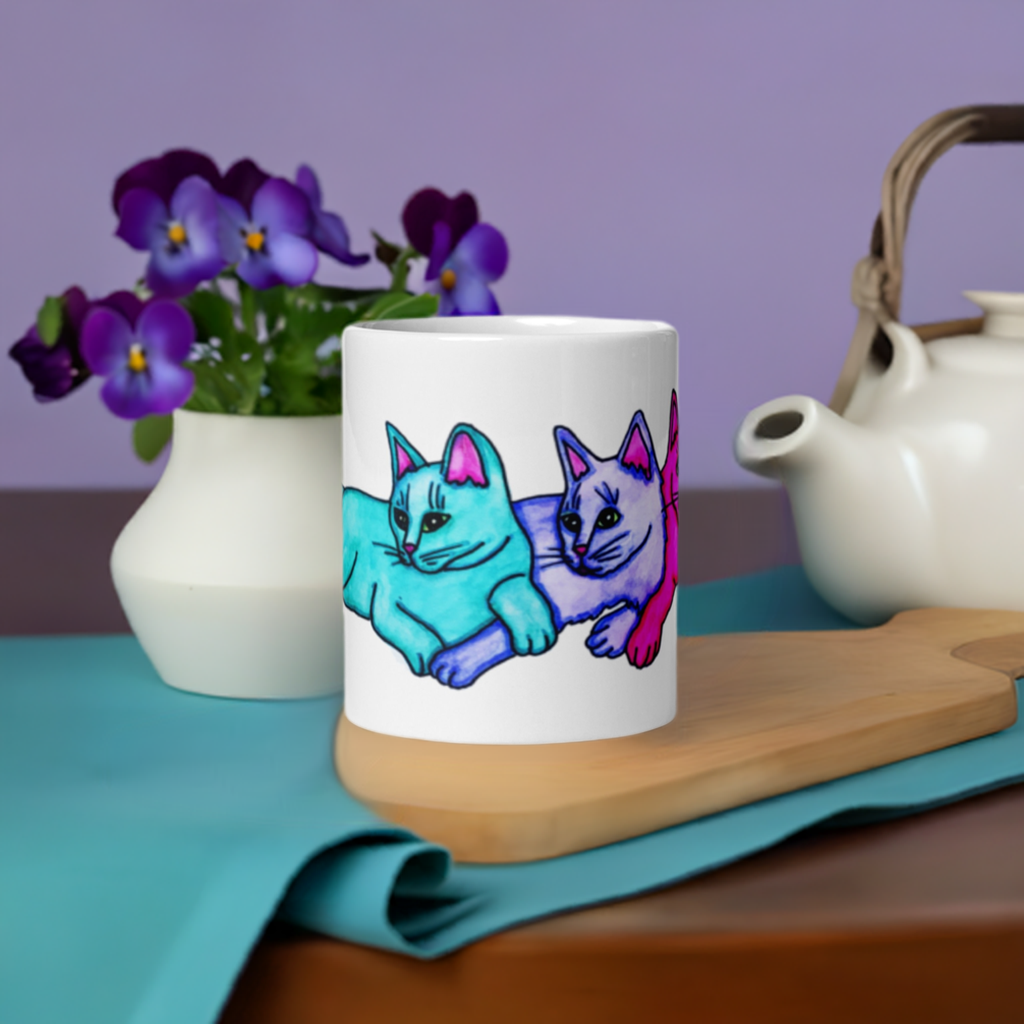 Color Cats White Mug