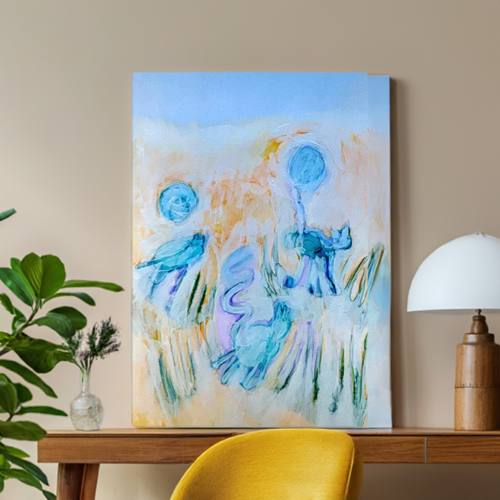 Softly Abstract canvas print unframed wall art