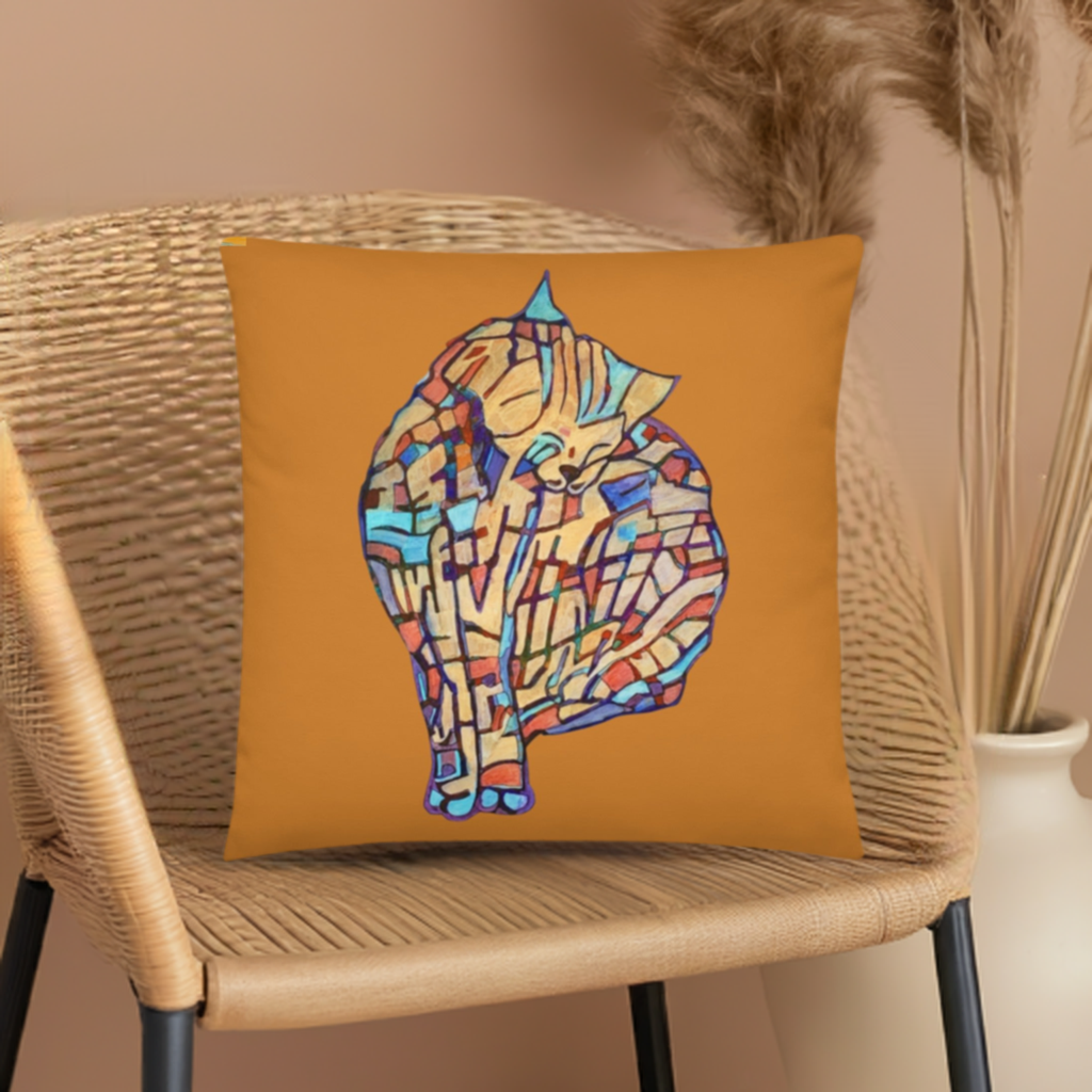 Sitting Pretty Cat Pillow