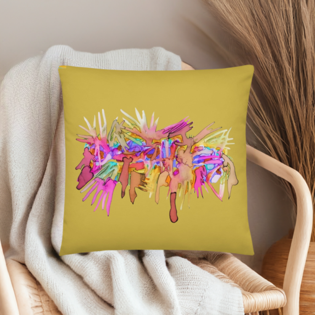 Caterpillar Abstract Pillow