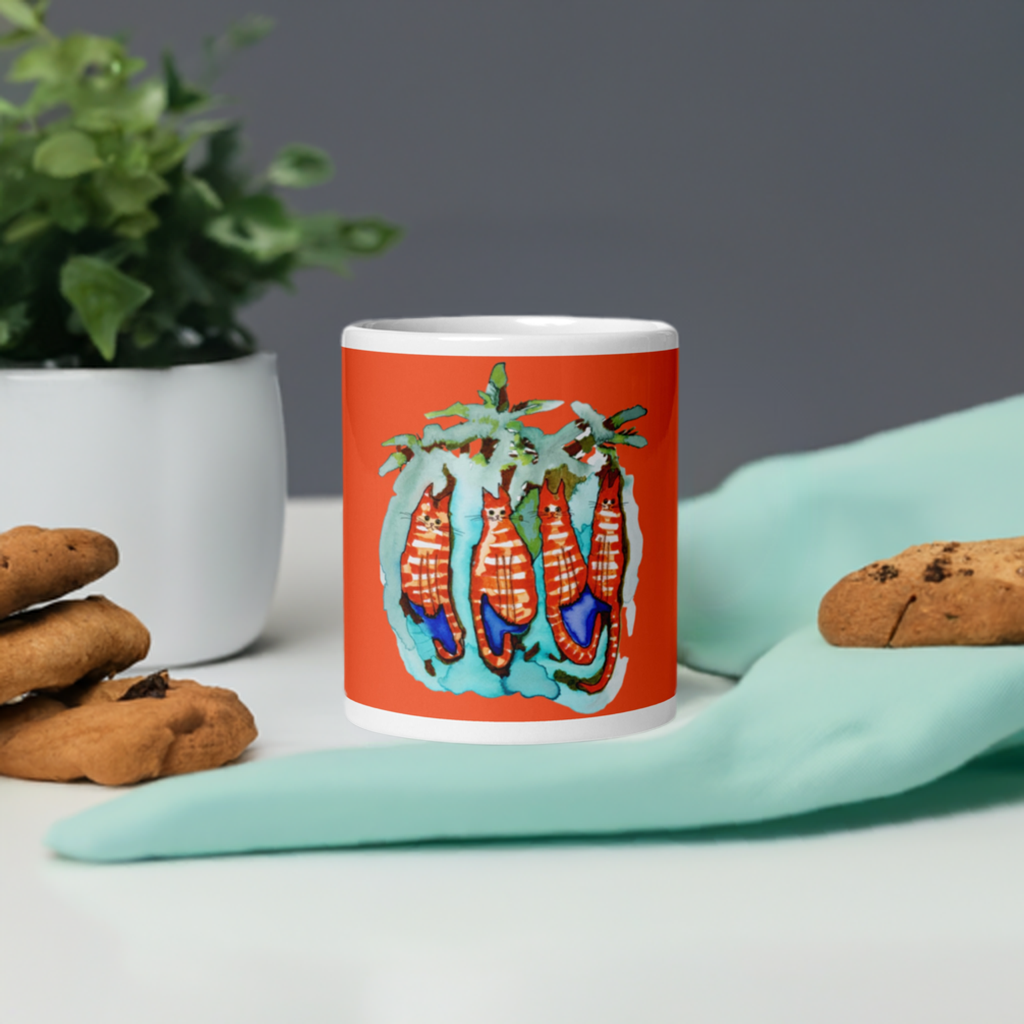 Four Ginger Cats Mug