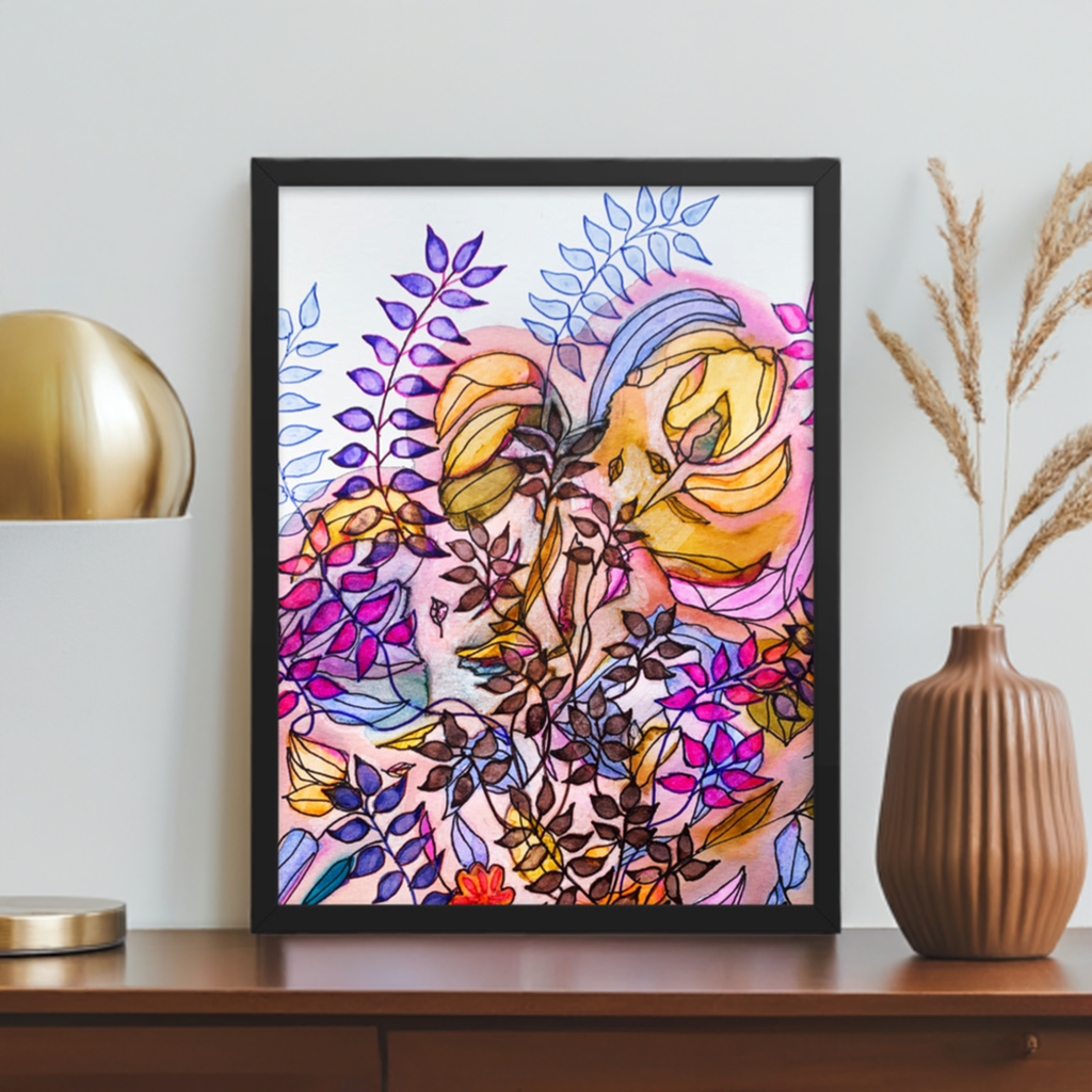 Light Leaves Framed Poster