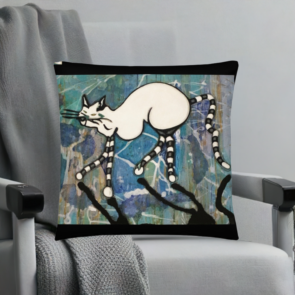 Dancing Cat Pillow