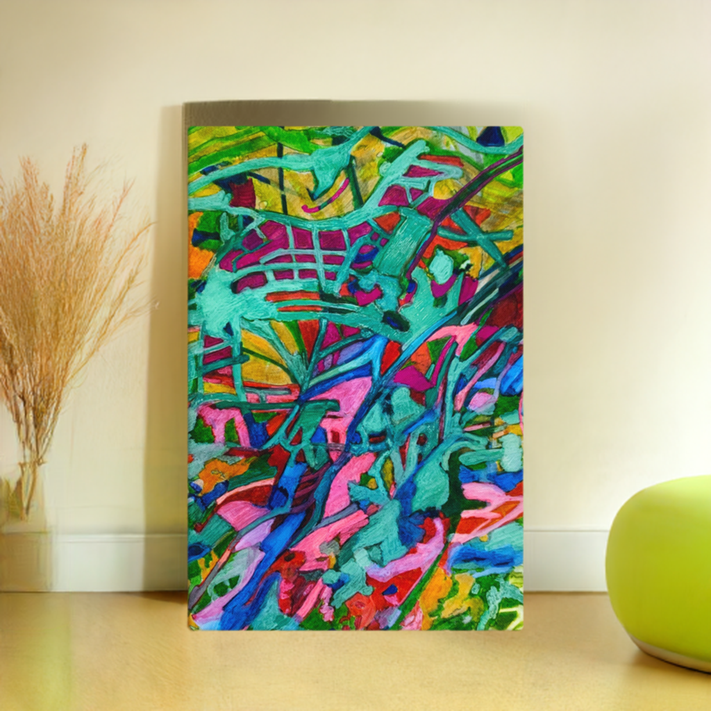 Overgrown Bridge Abstract Large Artwork 40x60