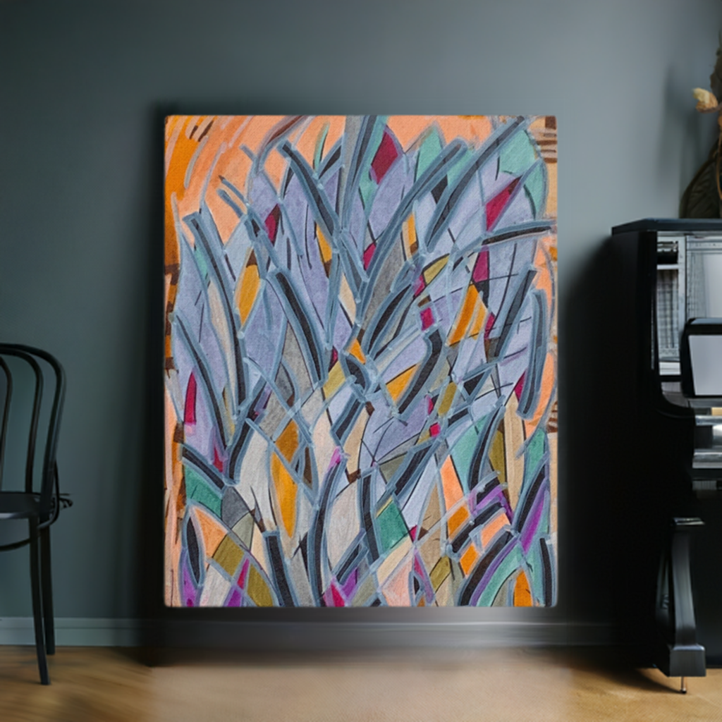 Sydney Opera Abstract canvas wall print unframed