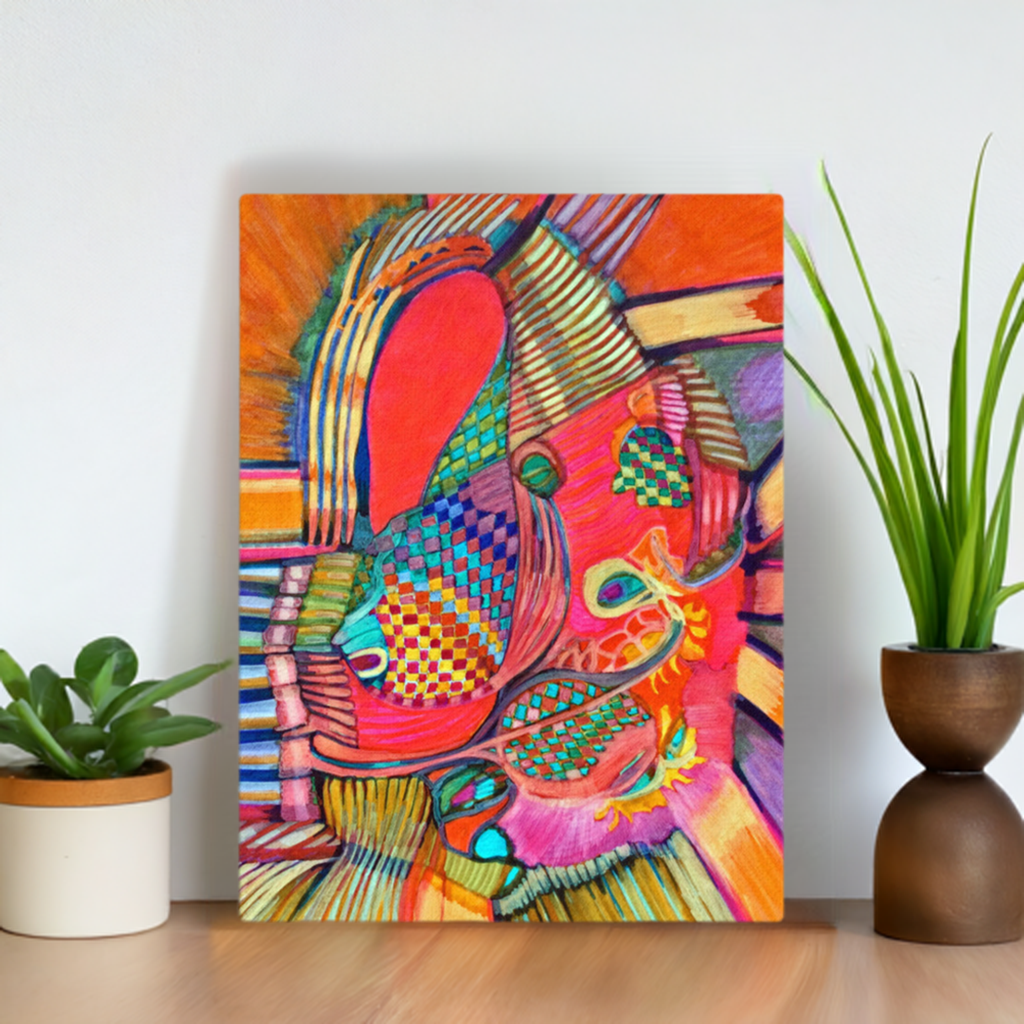 Come Together Abstract Canvas Print Unframed