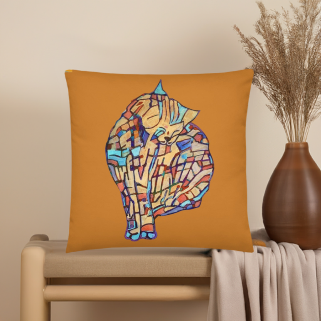 Sitting Pretty Cat Pillow