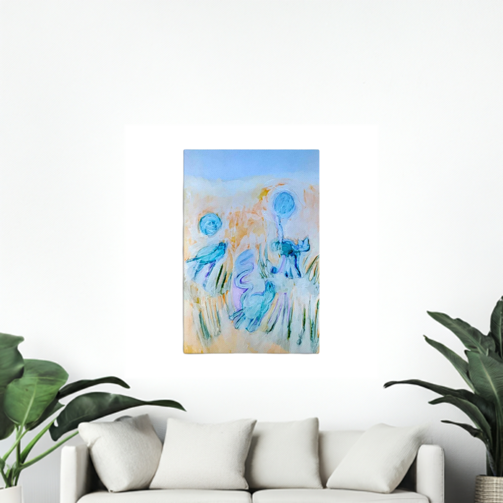 Softly Abstract canvas art print unframed