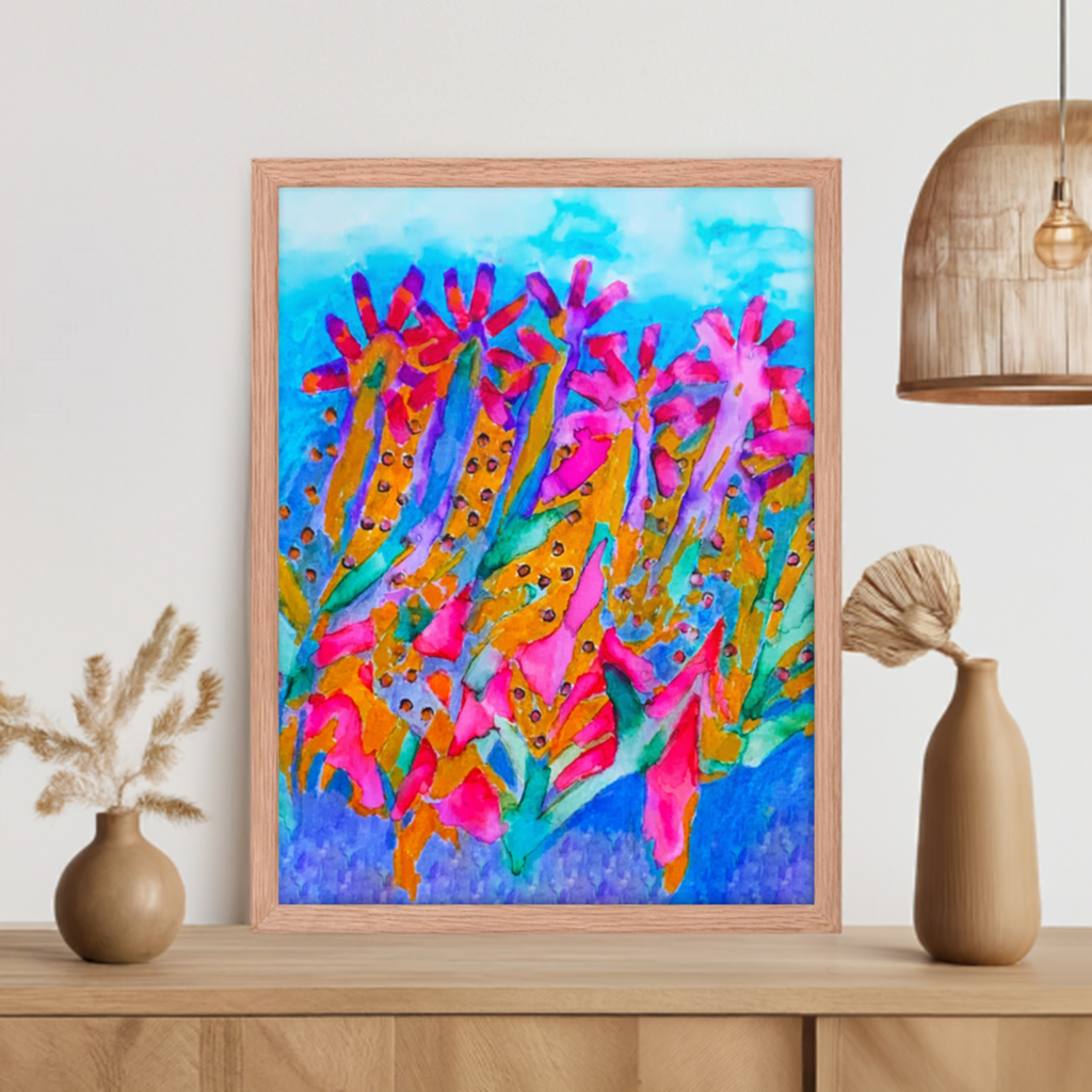 Hot Pinks Abstract Framed poster