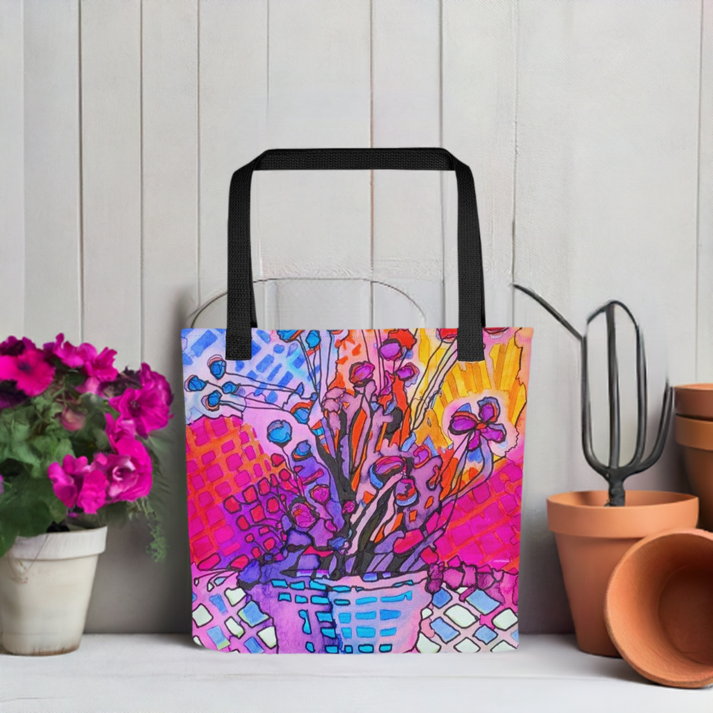 Flower Abstract Tote Bag