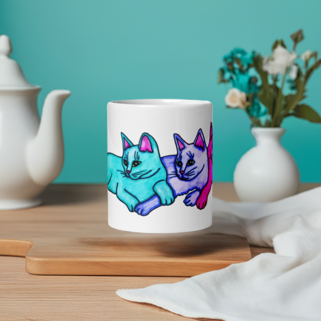 Color Cats White Mug