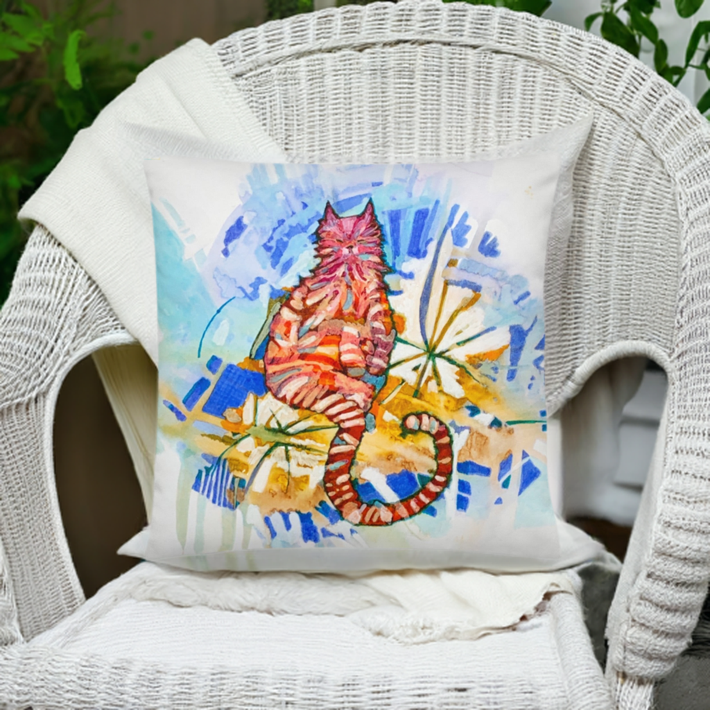 Garden Cat Pillow
