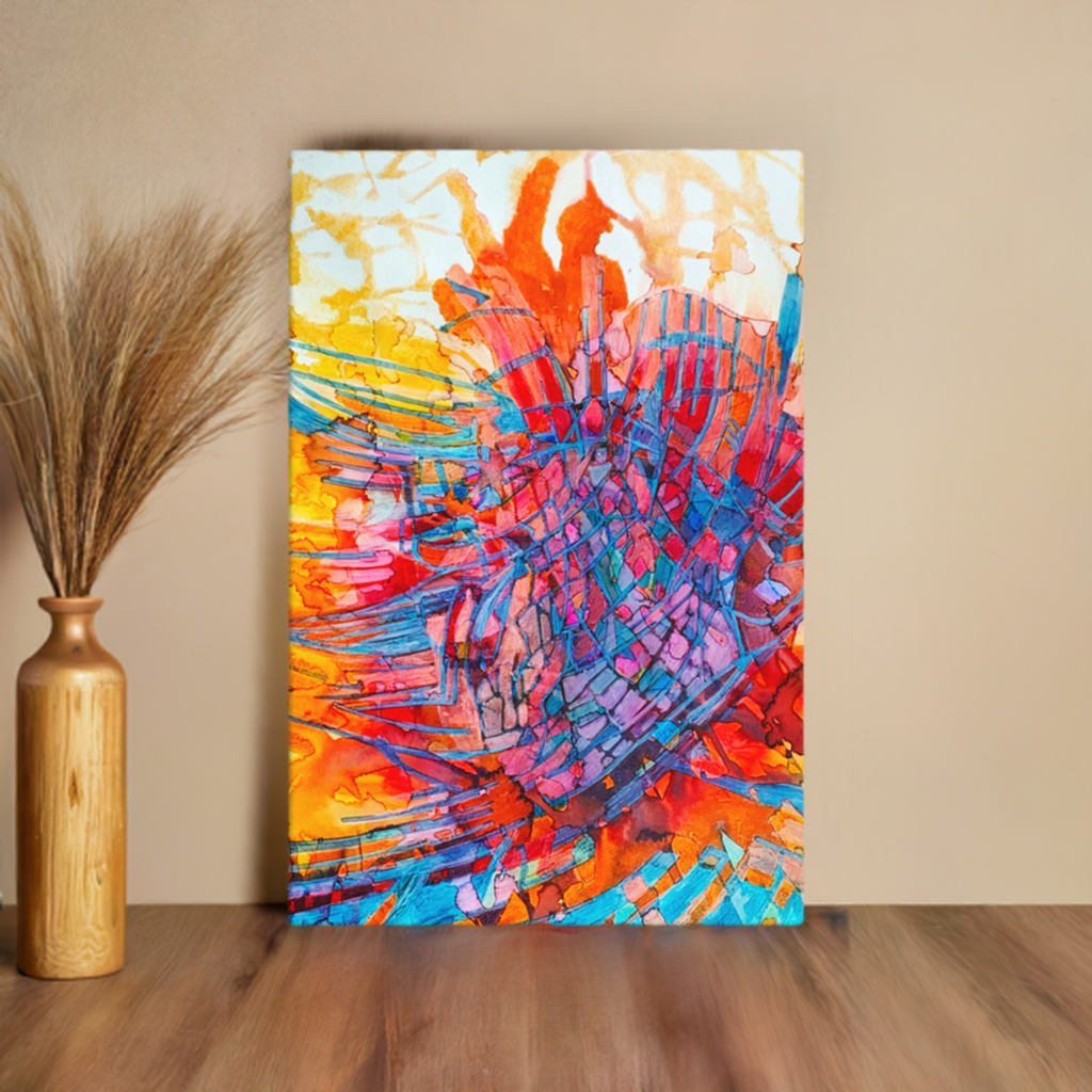 Fire Pit Abstract Large Artwork Canvas Print 40x60