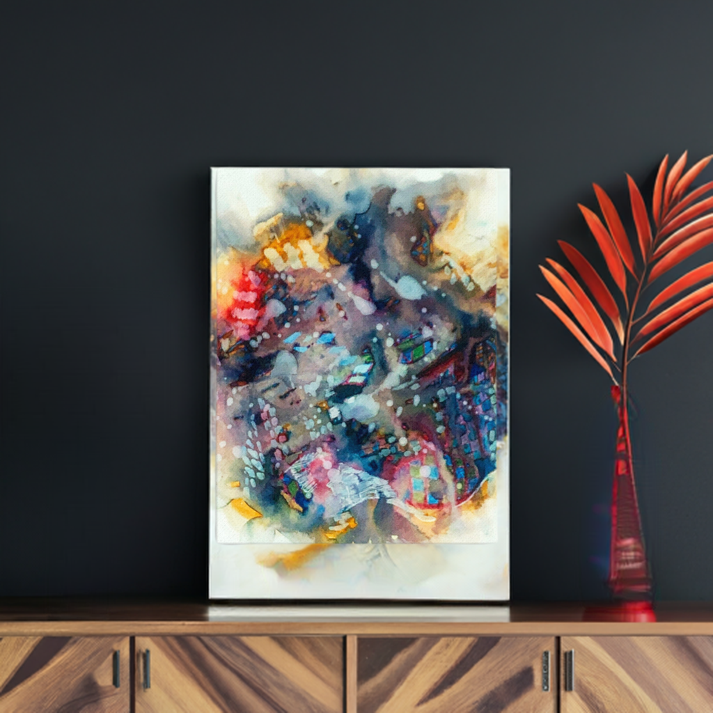 Nightlife Abstract Canvas Print Unframed