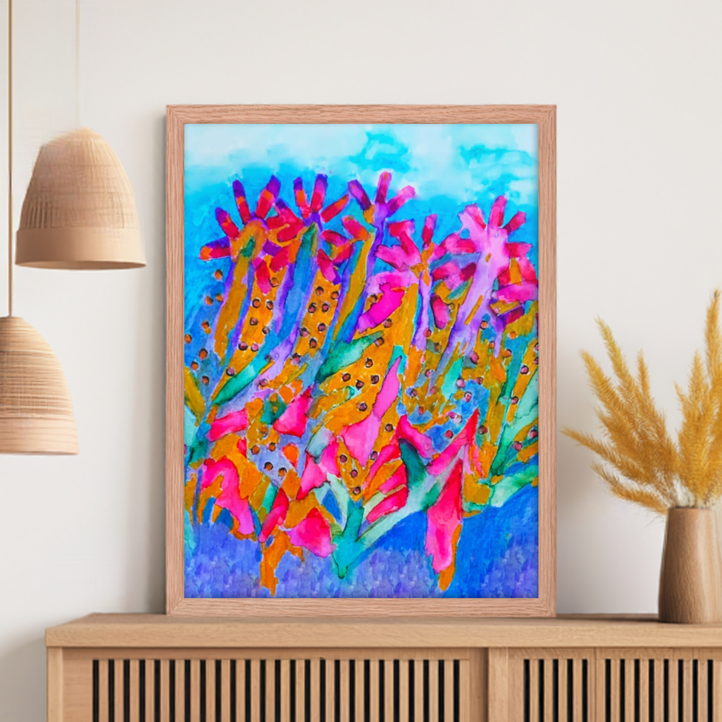 Hot Pinks Abstract Framed poster