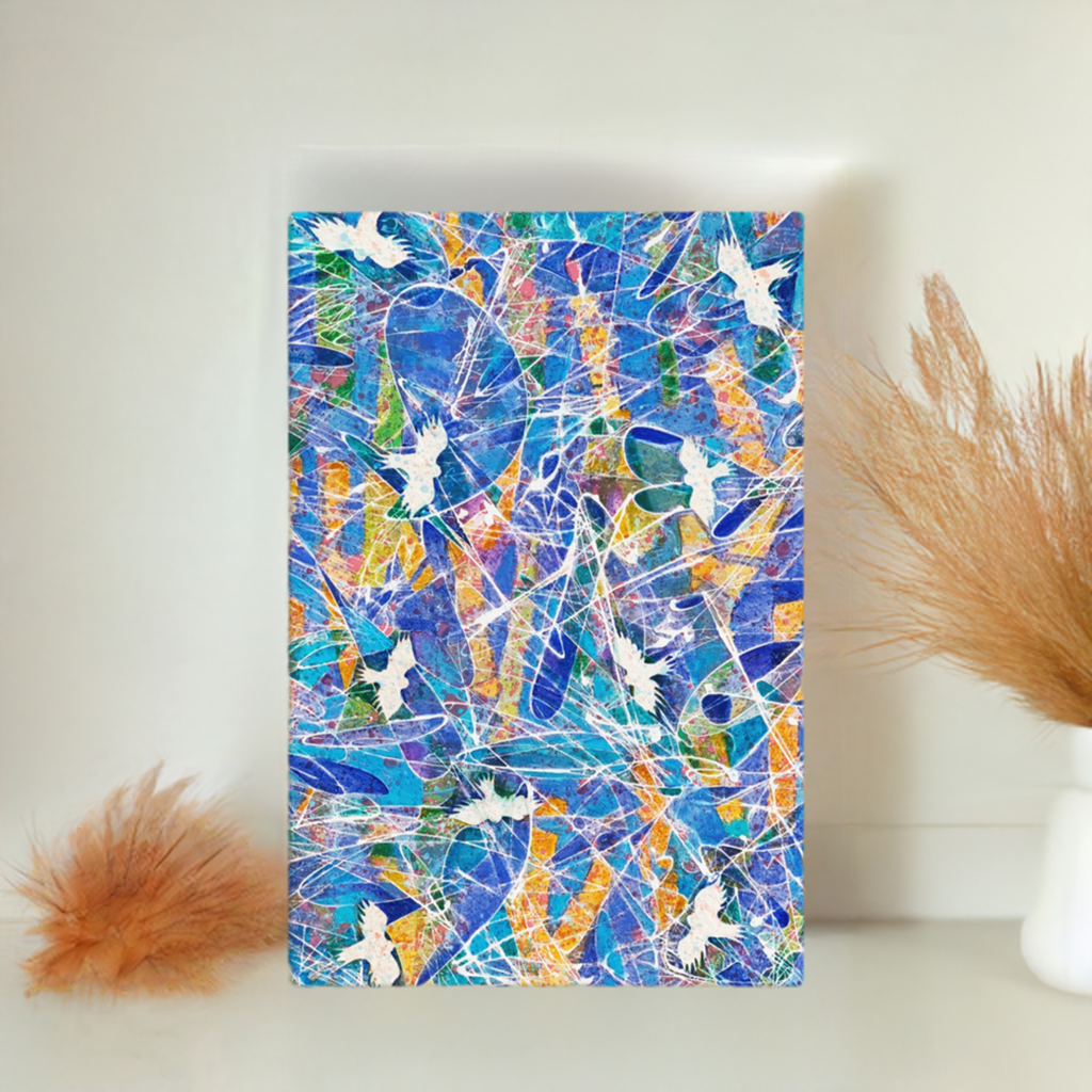 Blessing Birds Abstract Large Artwork 40x60