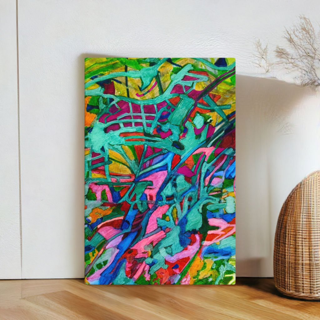 Overgrown Bridge Abstract Large Artwork 40x60